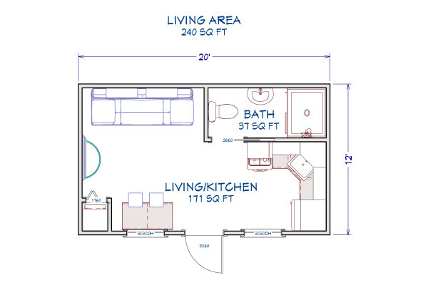 12x20_Gambrel-Cabin_APT_FloorPlan