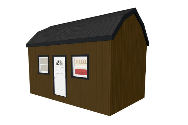 12x20_Gambrel-Cabin_APT_Front