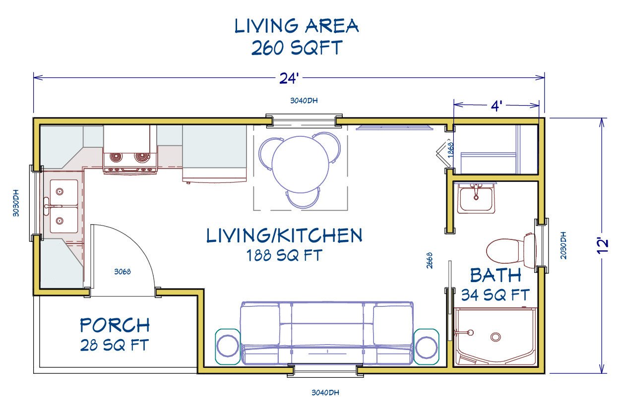 12x24_CabinWithPorch_FloorPlan