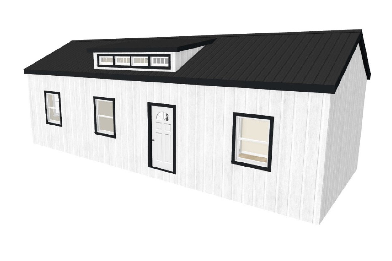 16x40_Dormer2BedroomCabin_Front
