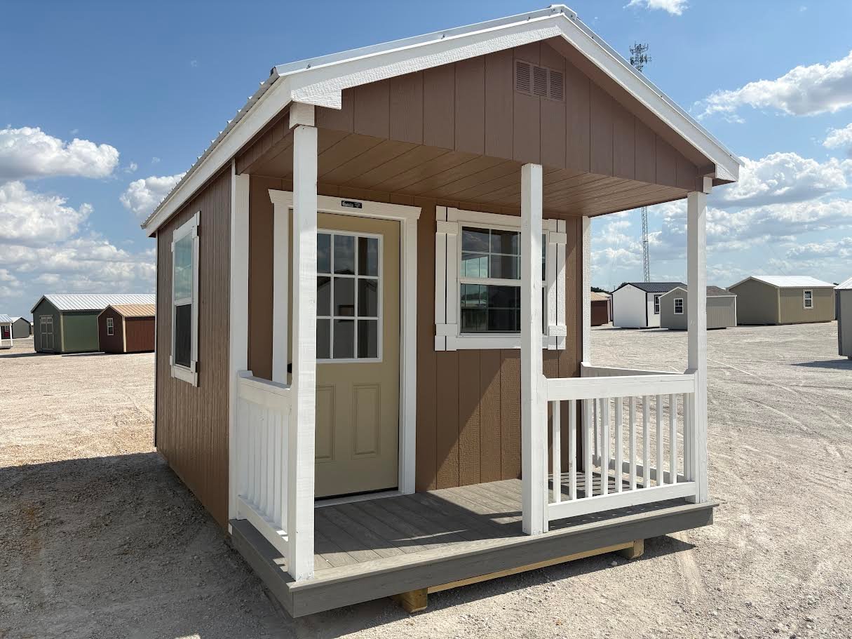 10x16 Gable Cabin with Porch #8513