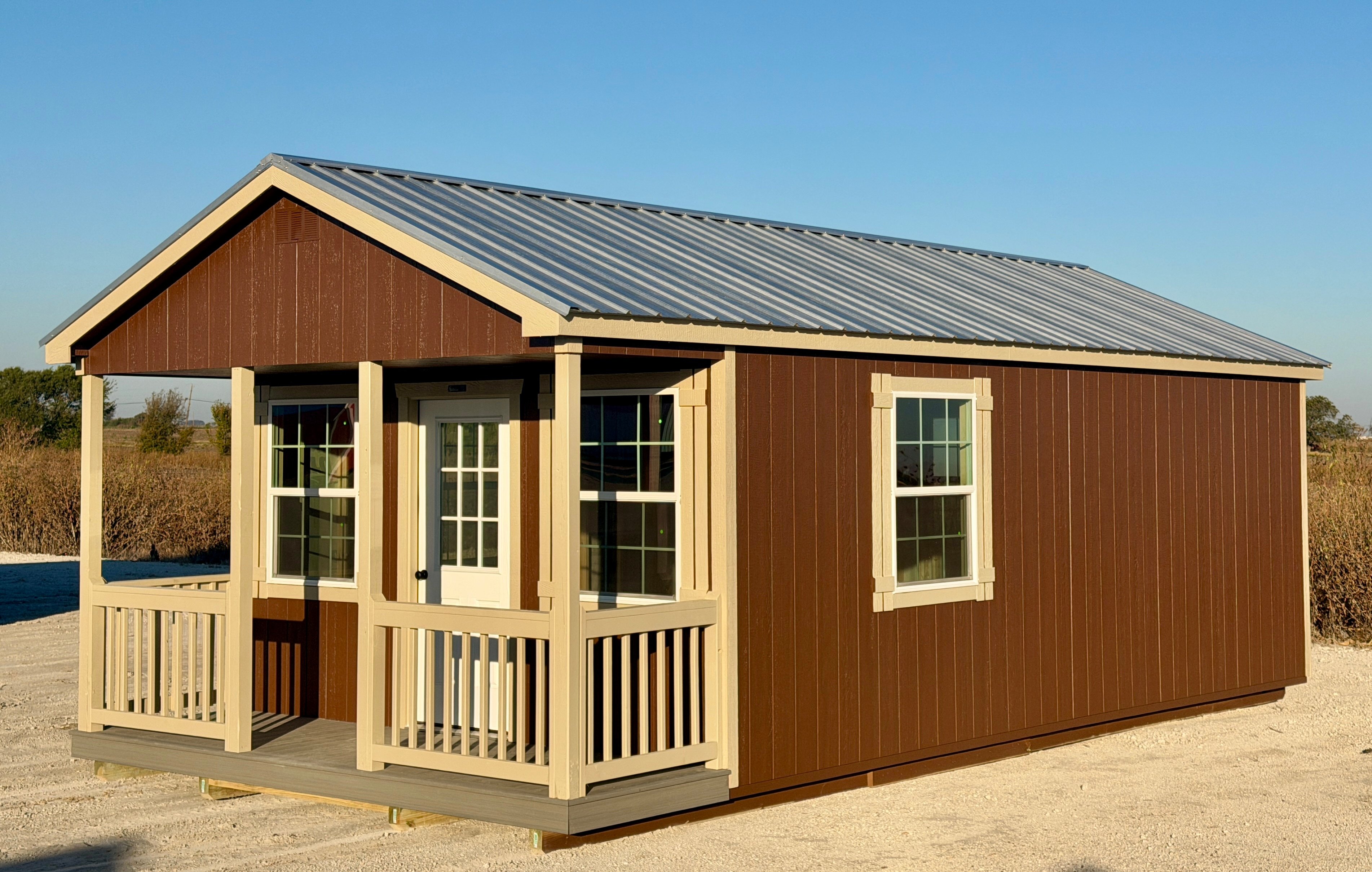 14x28 Gable Cabin with Porch #7240