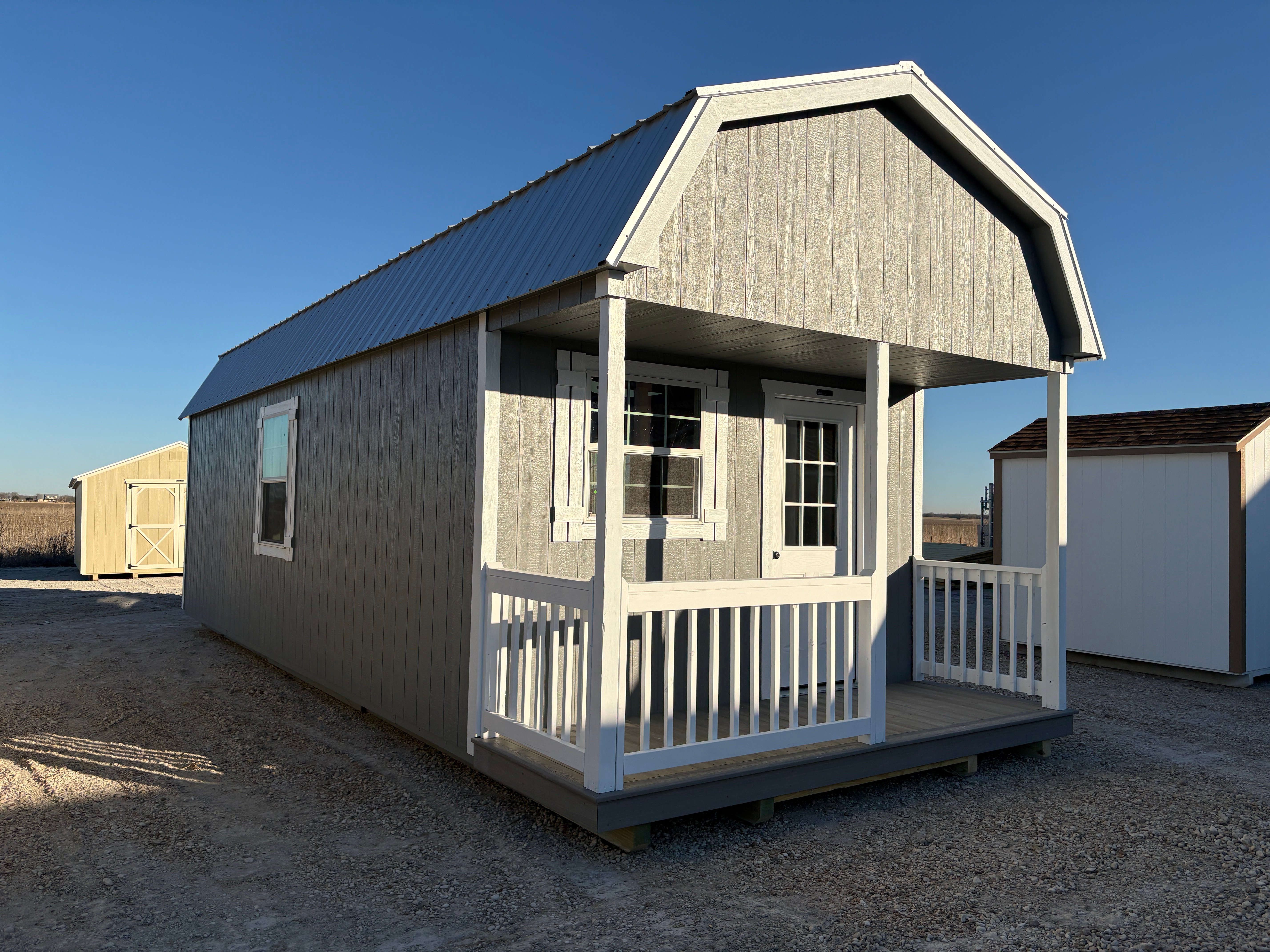 12x32 Lofted Cabin Shell with Porch #7609