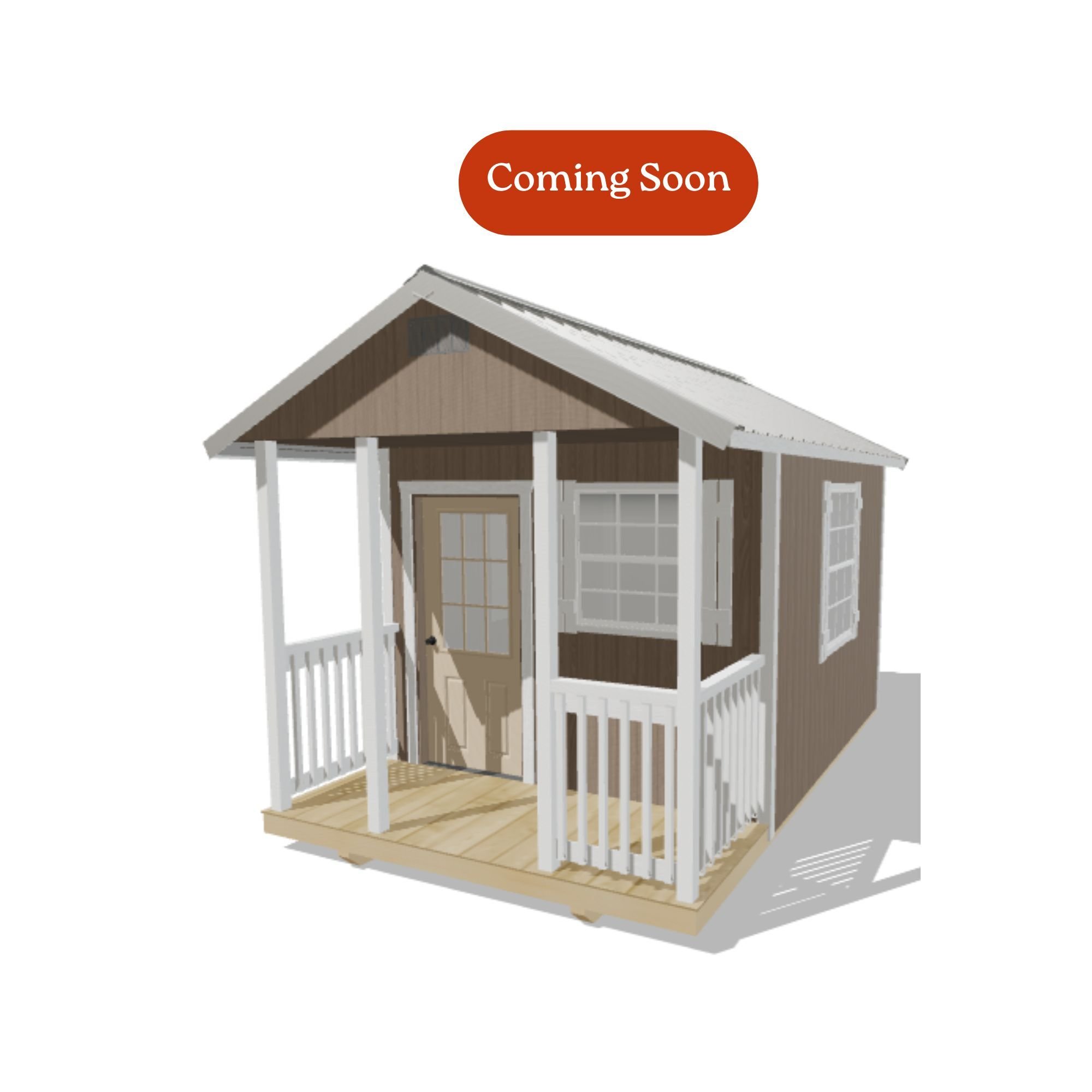 10x16 Gable Cabin with Porch #8513