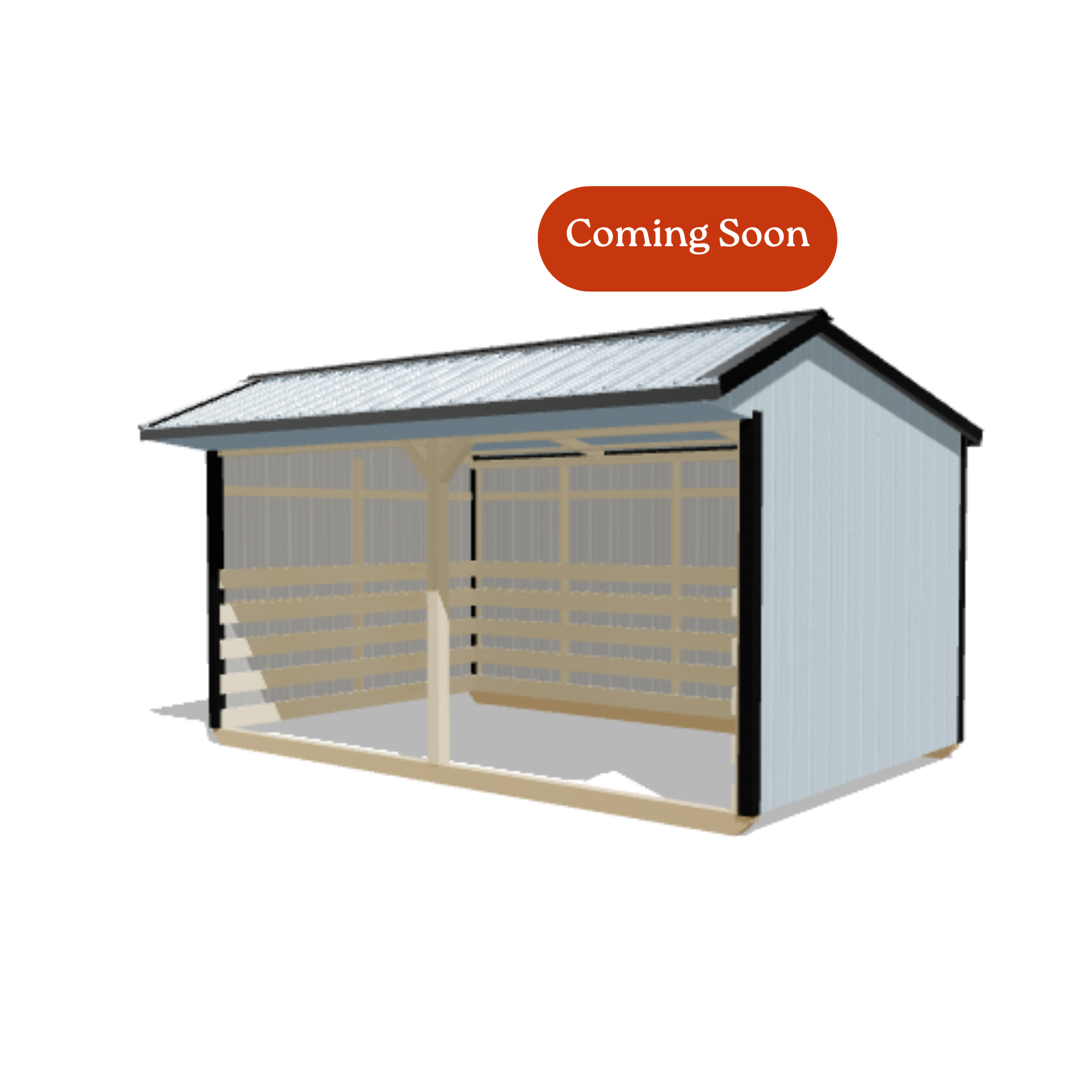 10x16 Metal Run-in Shed #8749