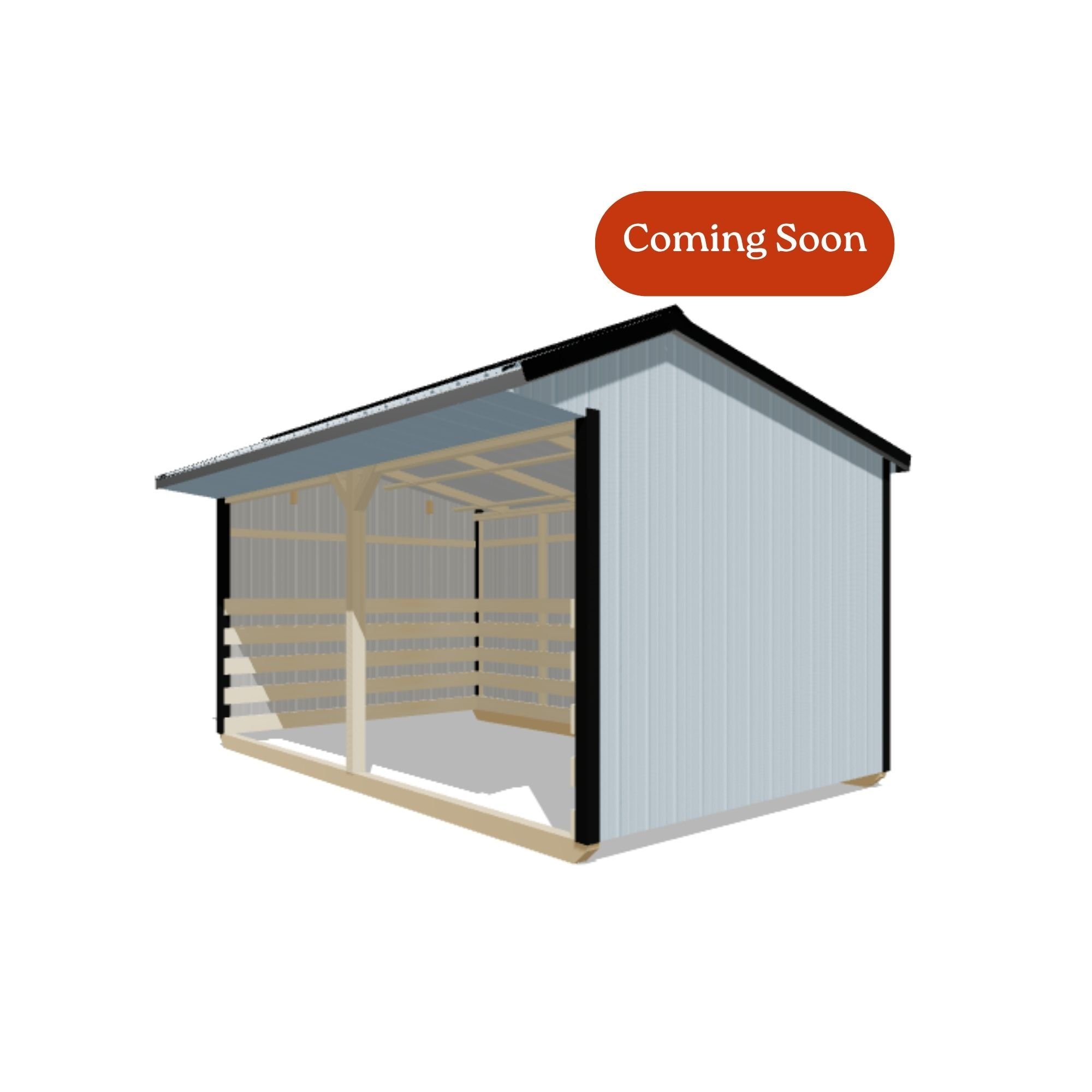 10x16 Metal Run-in Shed #8331