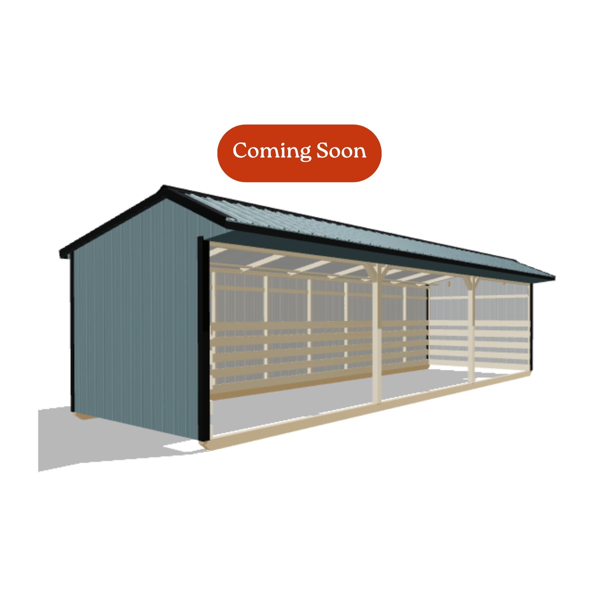 10x32 Metal Run-in Shed #8515