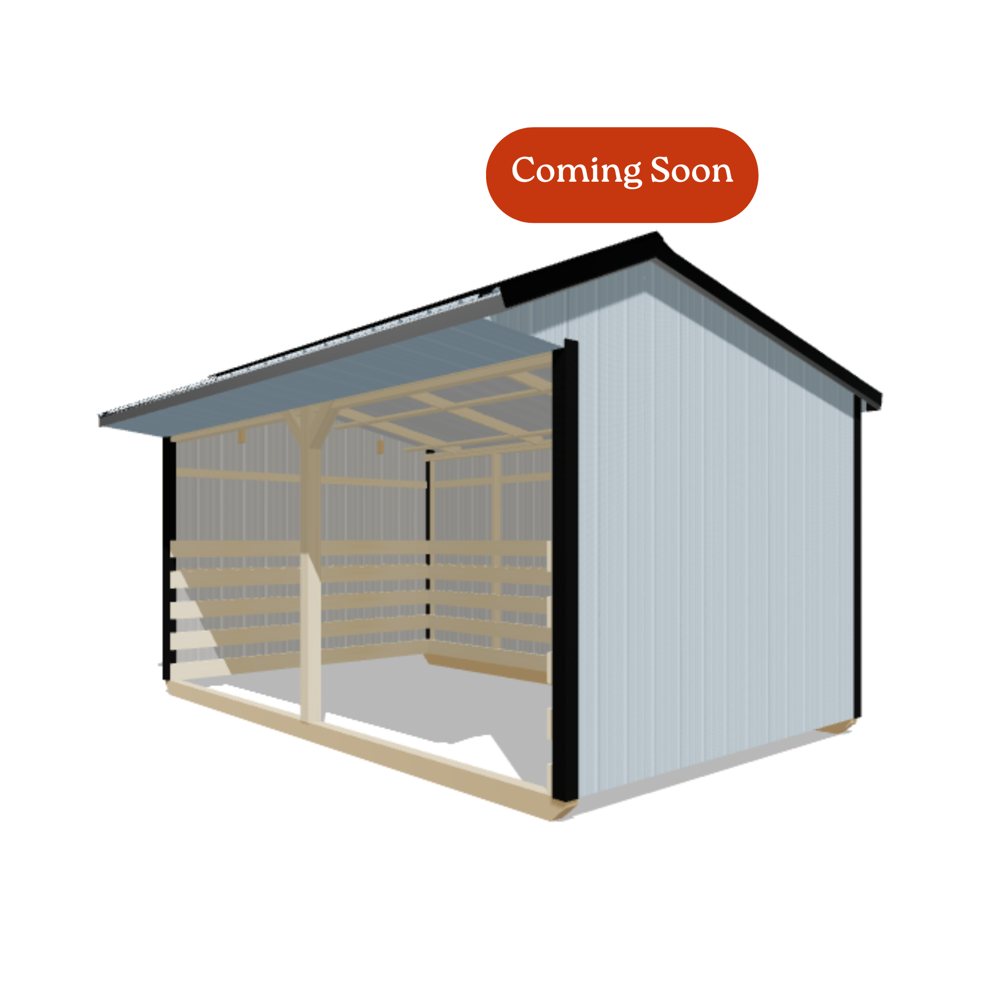 10x16 Metal Run-in Shed #8596