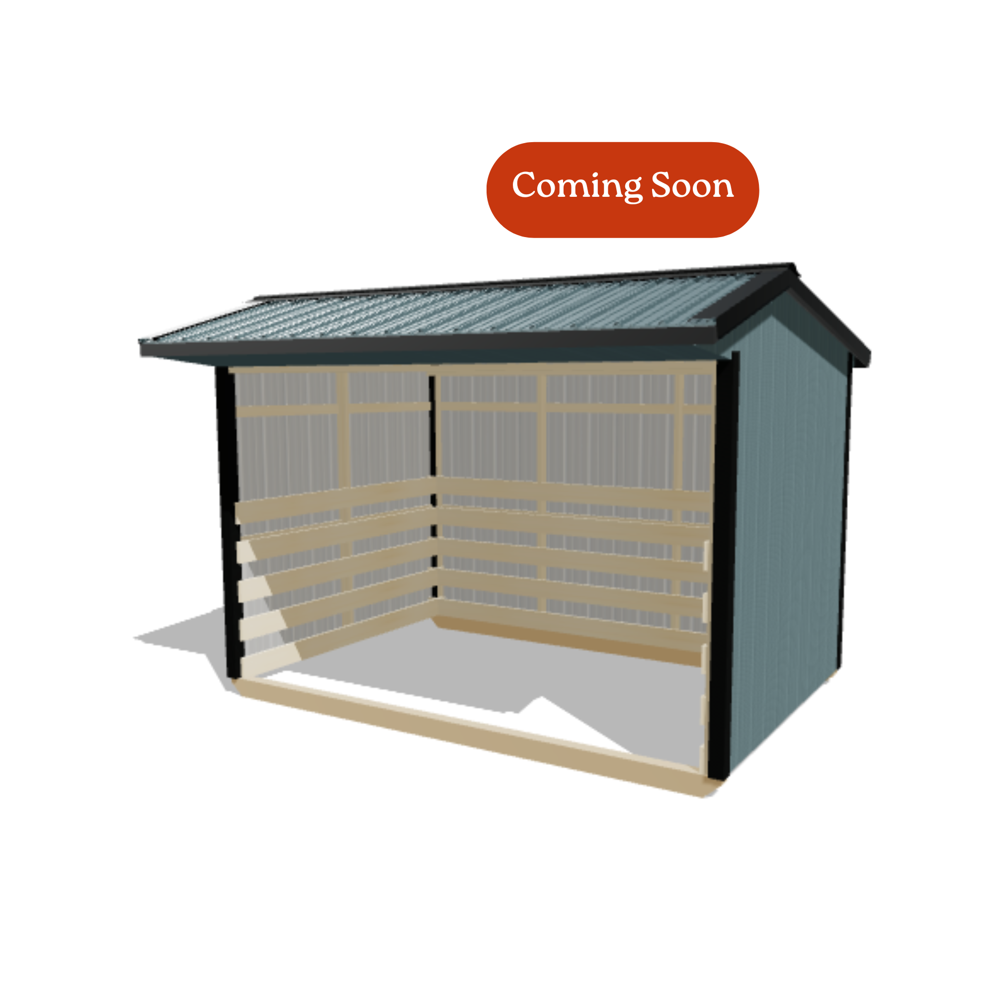 8x12 Metal Run-in Shed #8597