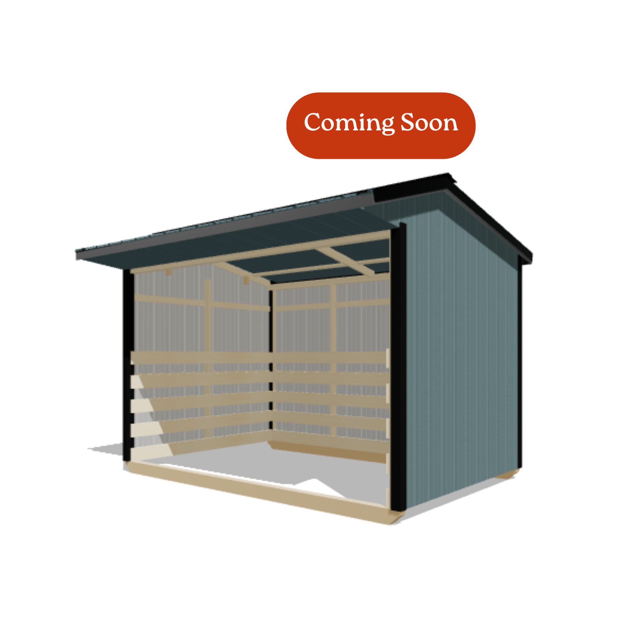 8x12 Metal Run-in Shed #8872
