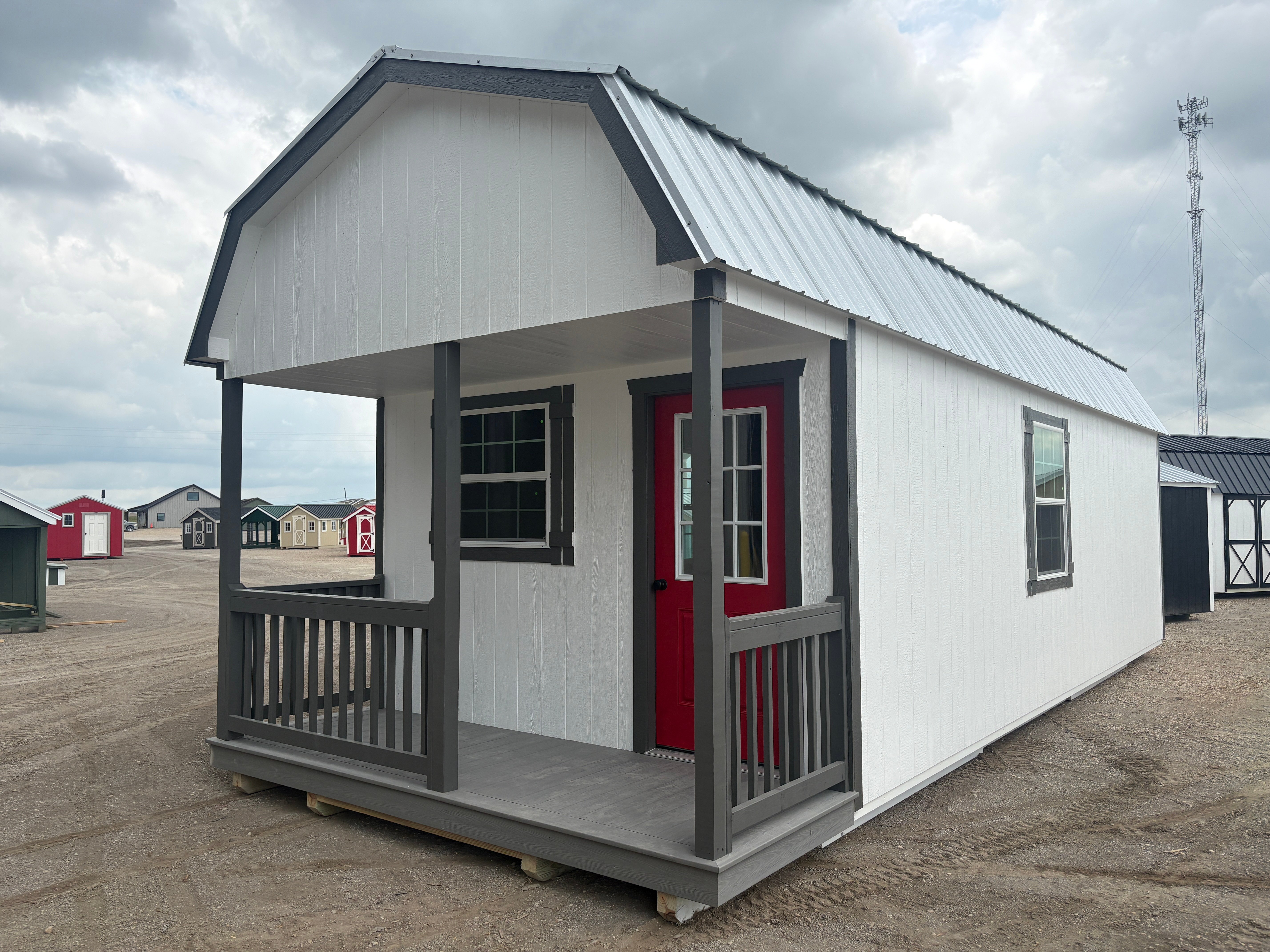 12x32 Lofted Cabin Shell with Porch #8127