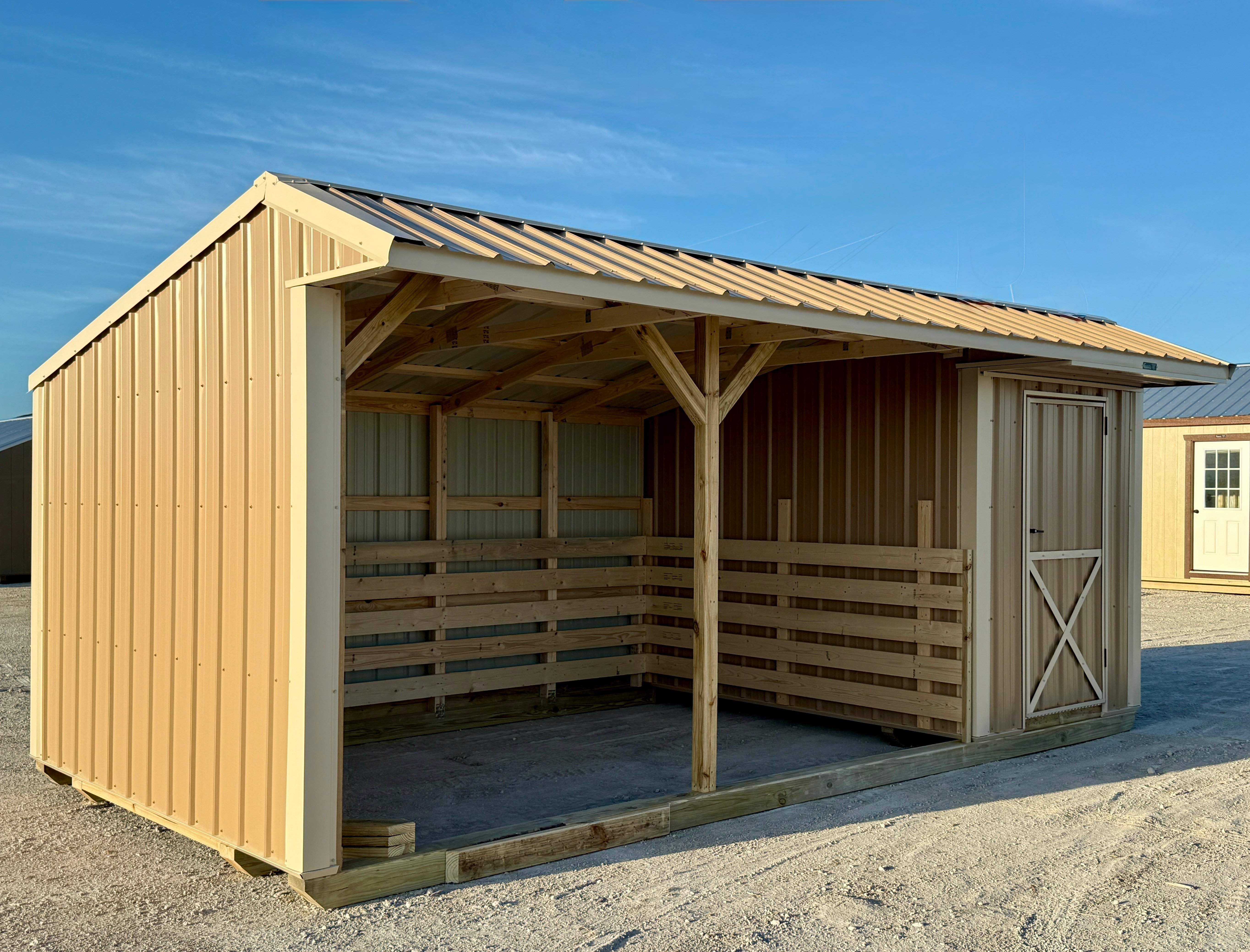 10x20 Run-in Shed with Tack Room #6538