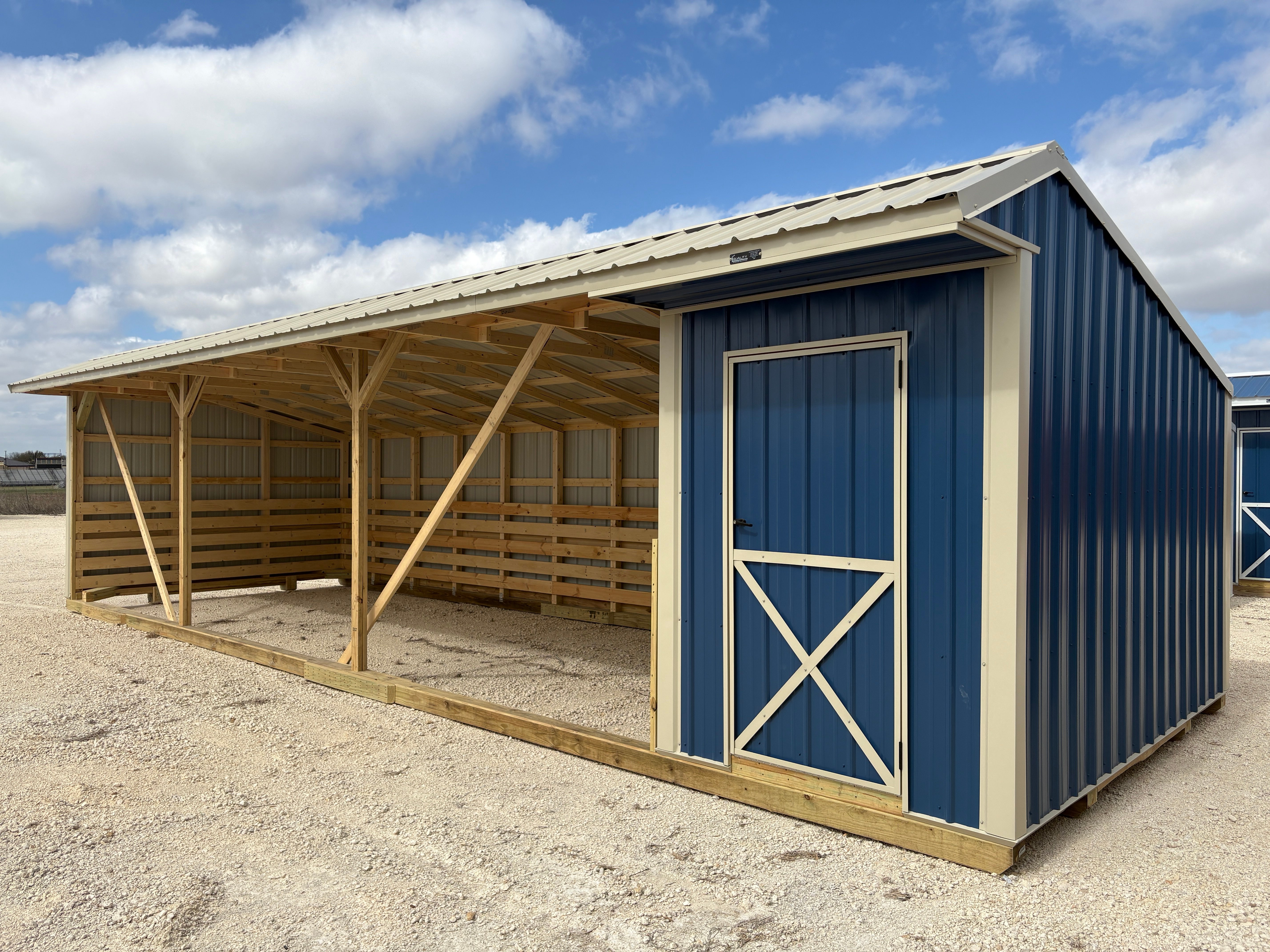 12x36 Metal Run-in Shed w/Tack Room #7667