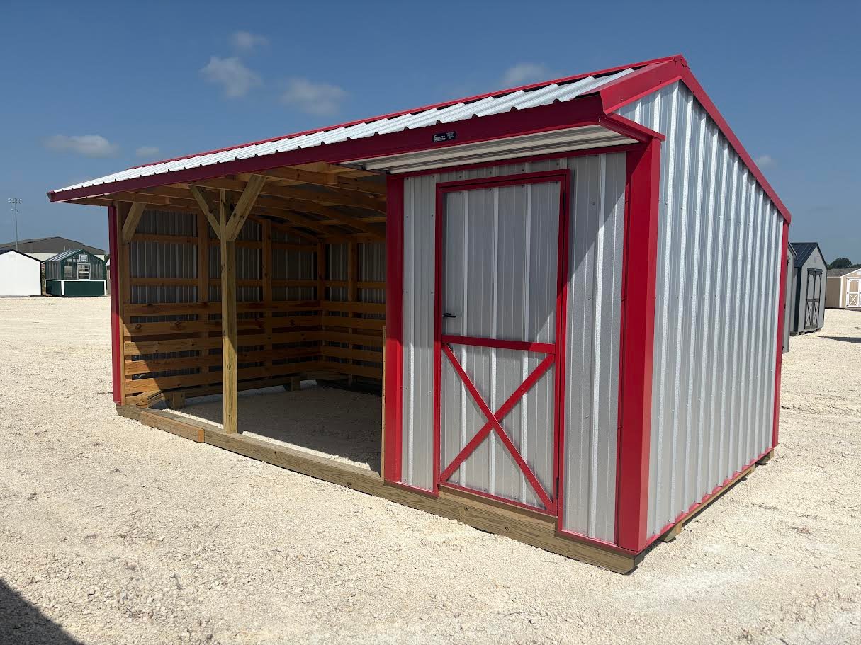 10x20 Run-in Shed w/Tack Room #8154