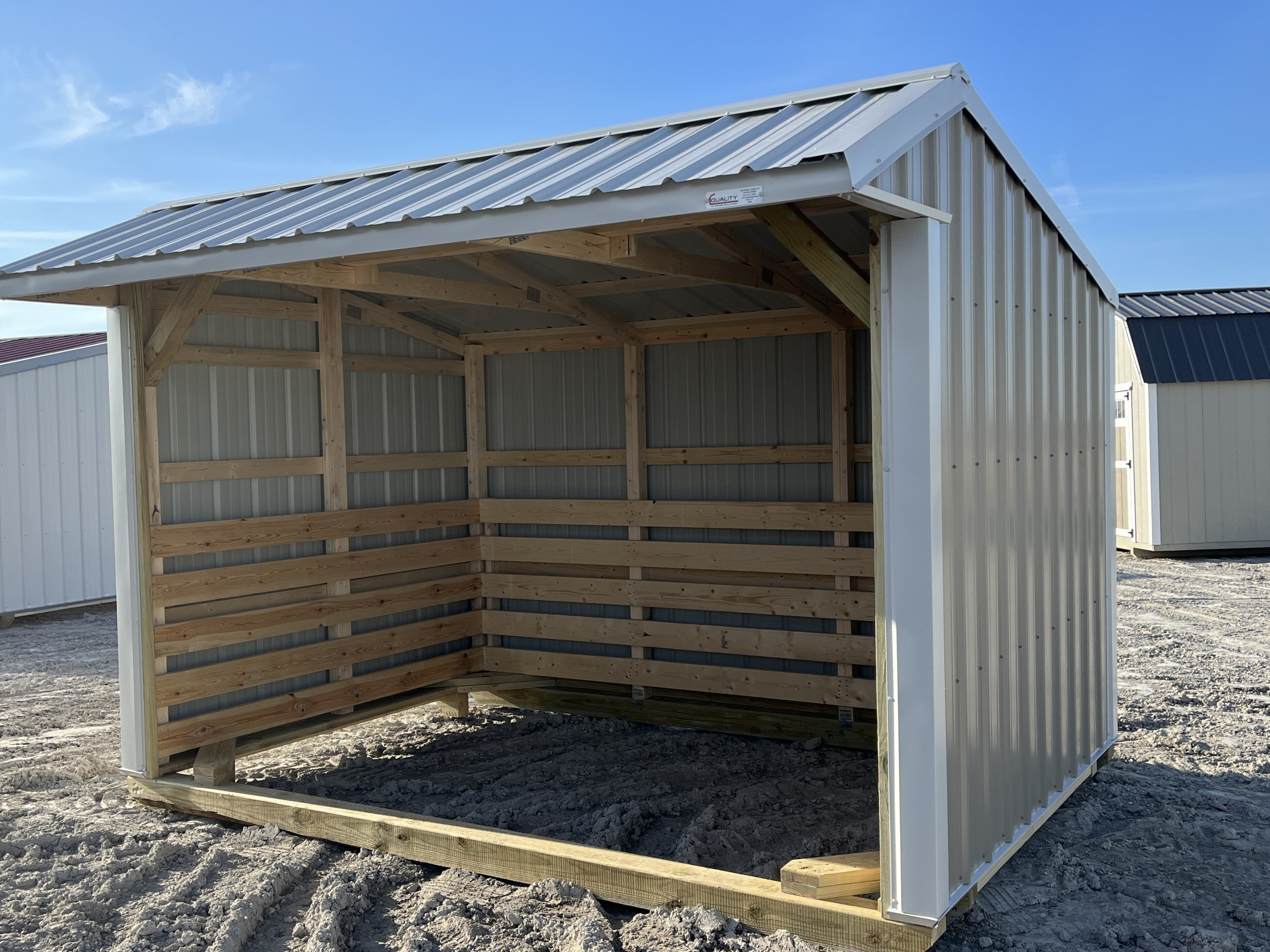 8x12 Metal Run-In Shed #4886