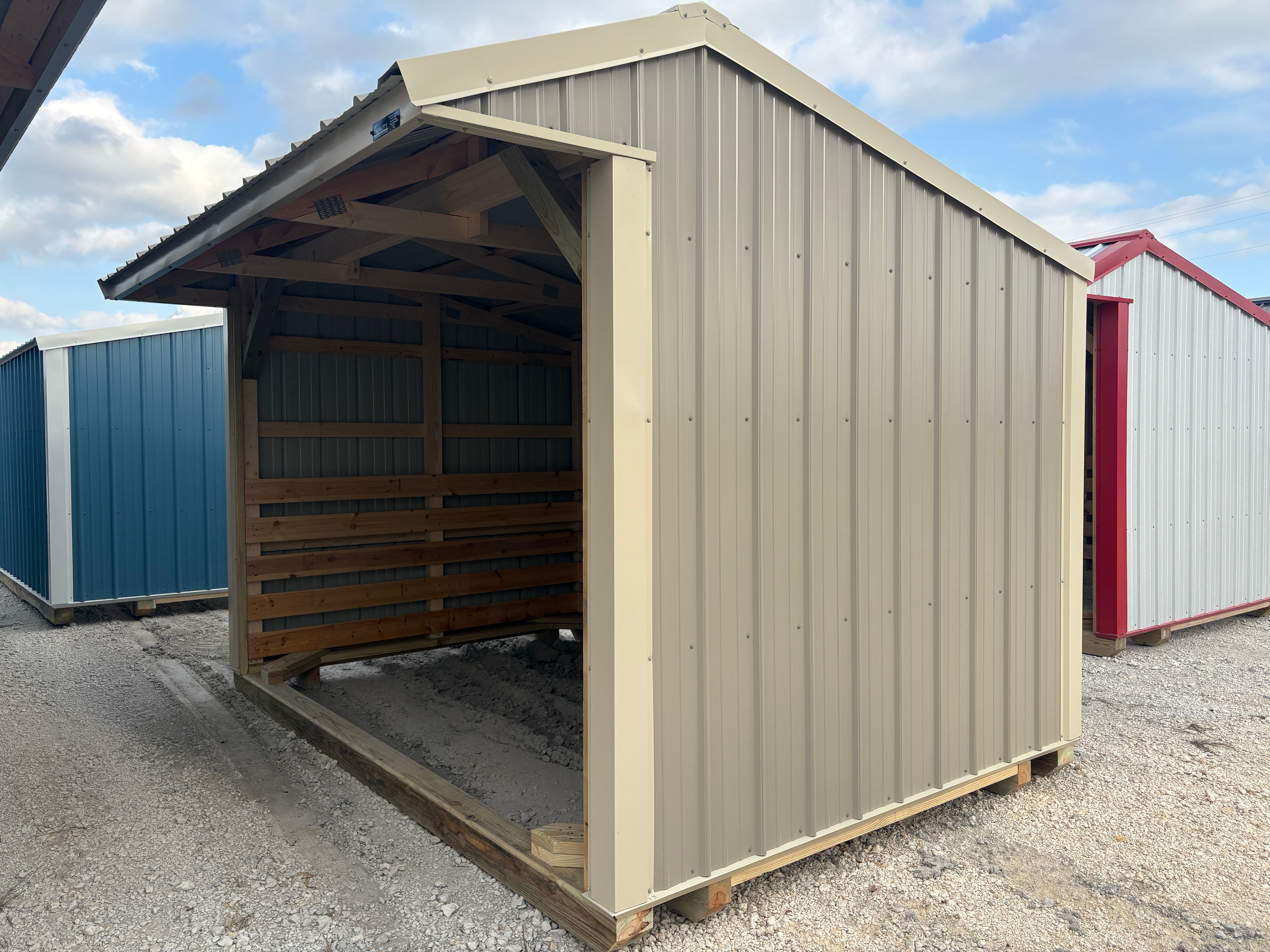 8x12 Metal Run-In Shed #7262