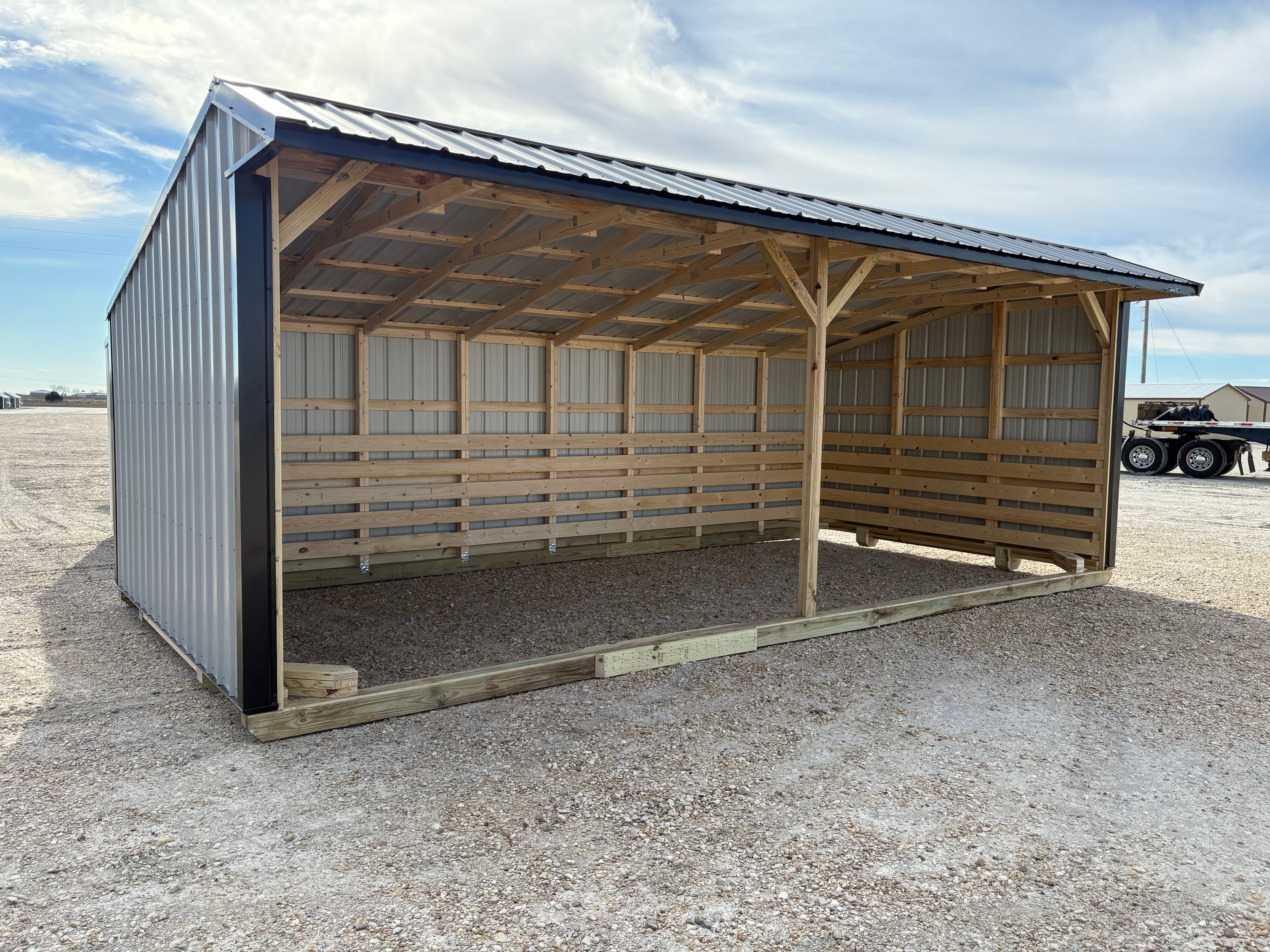 12x24 Metal Run-in Shed #7446