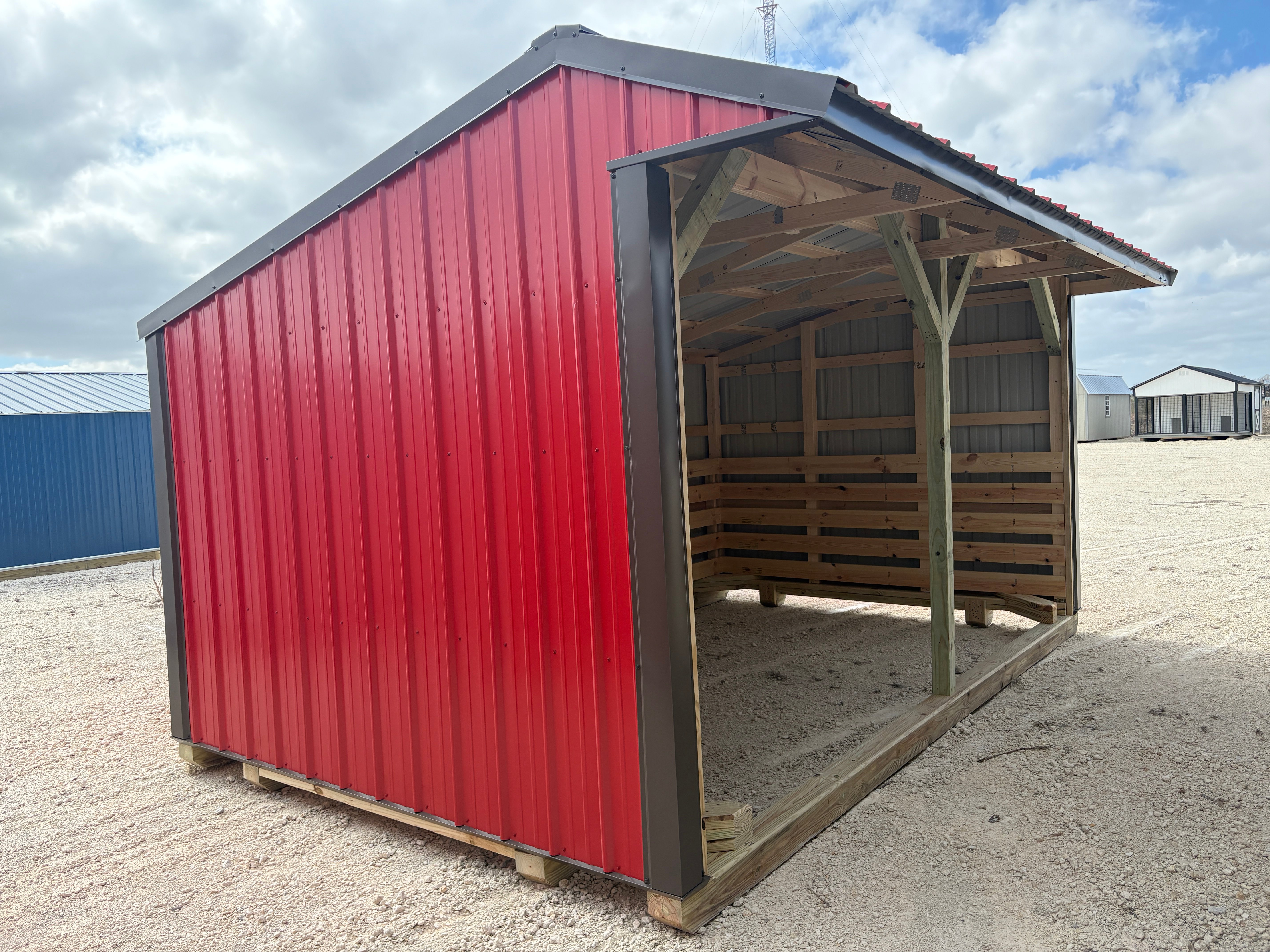 10x16 Metal Run-in Shed #7706