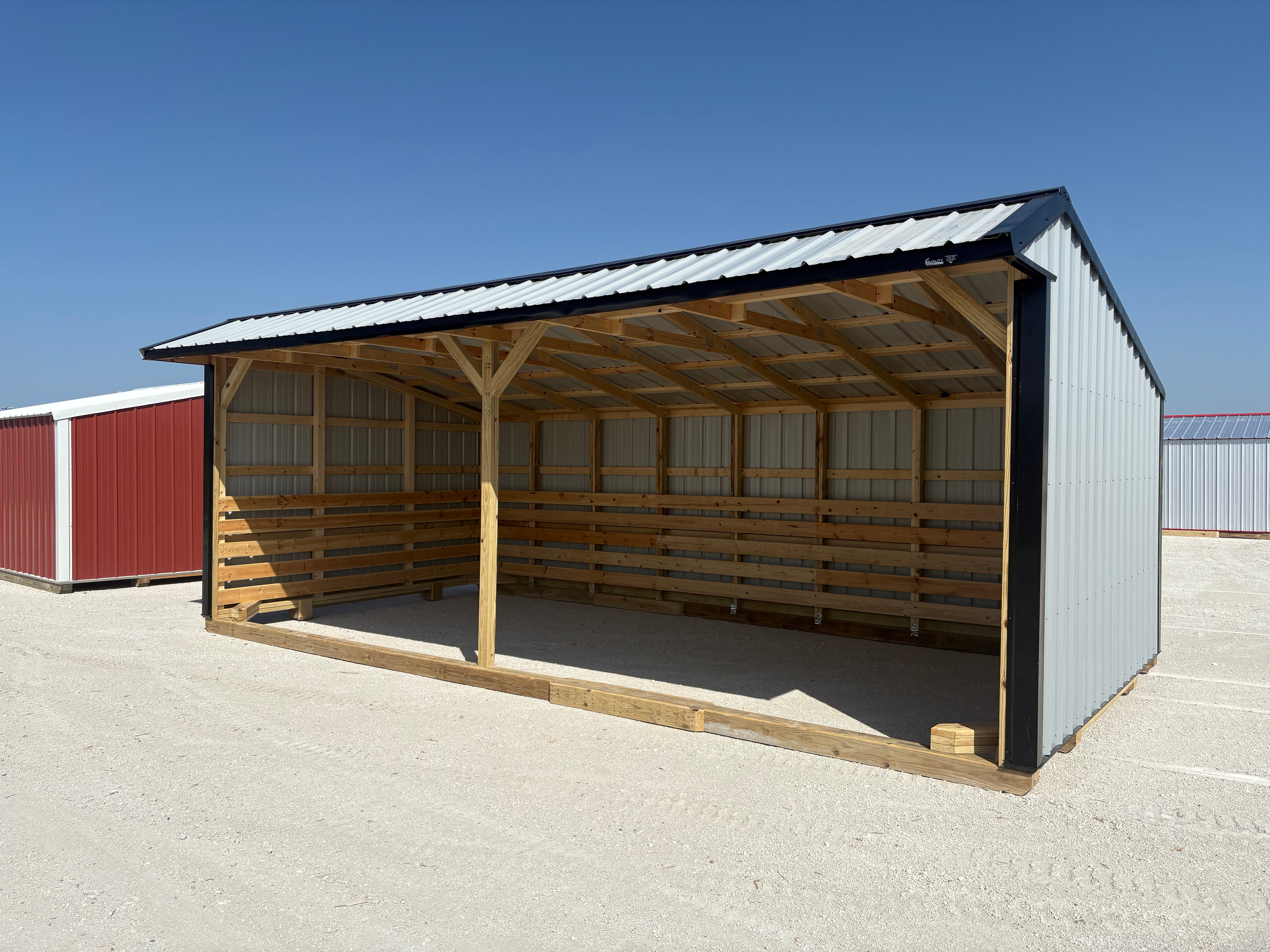 12x24 Metal Run-in Shed #8332
