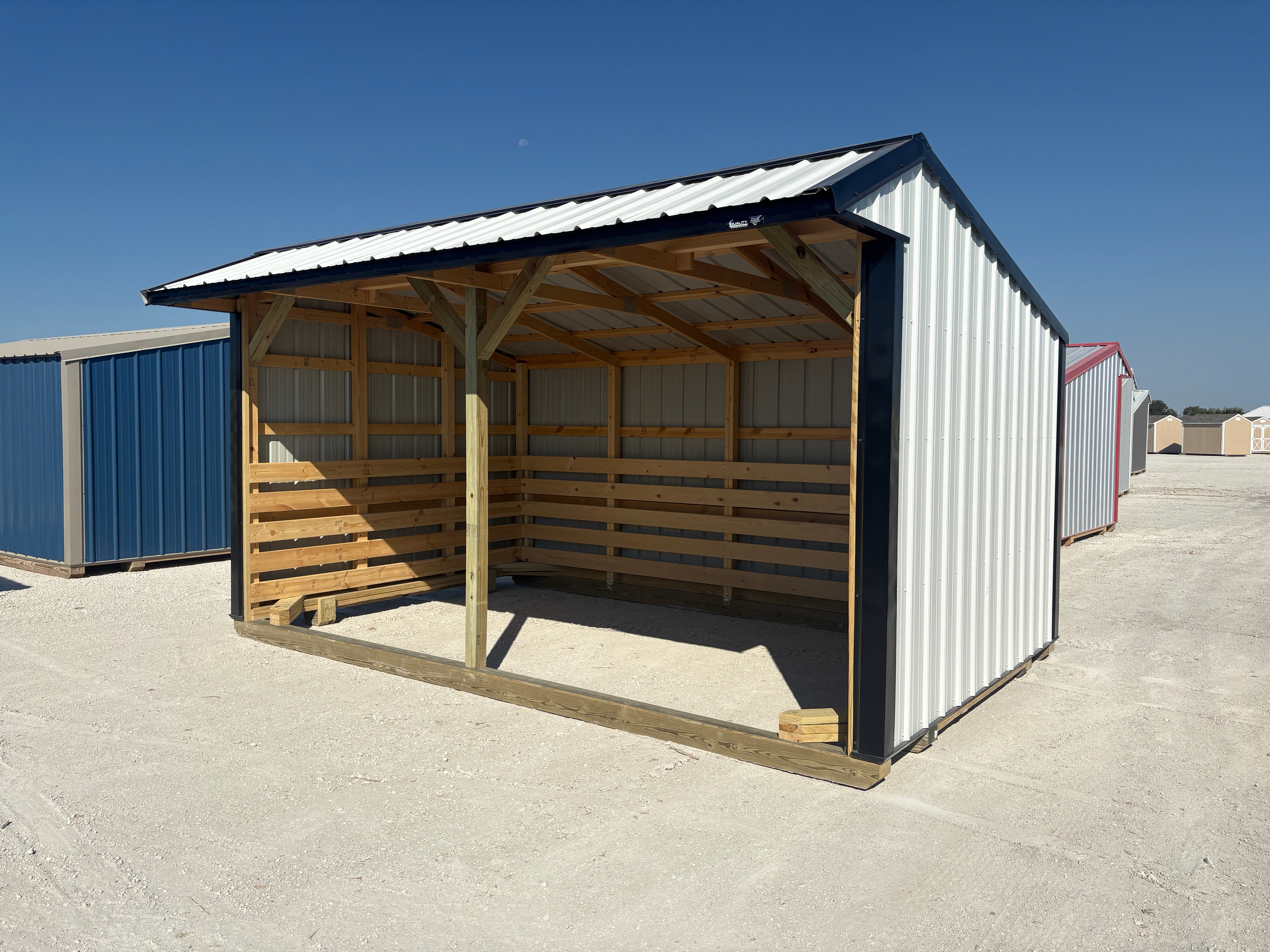 10x16 Metal Run-in Shed #8596