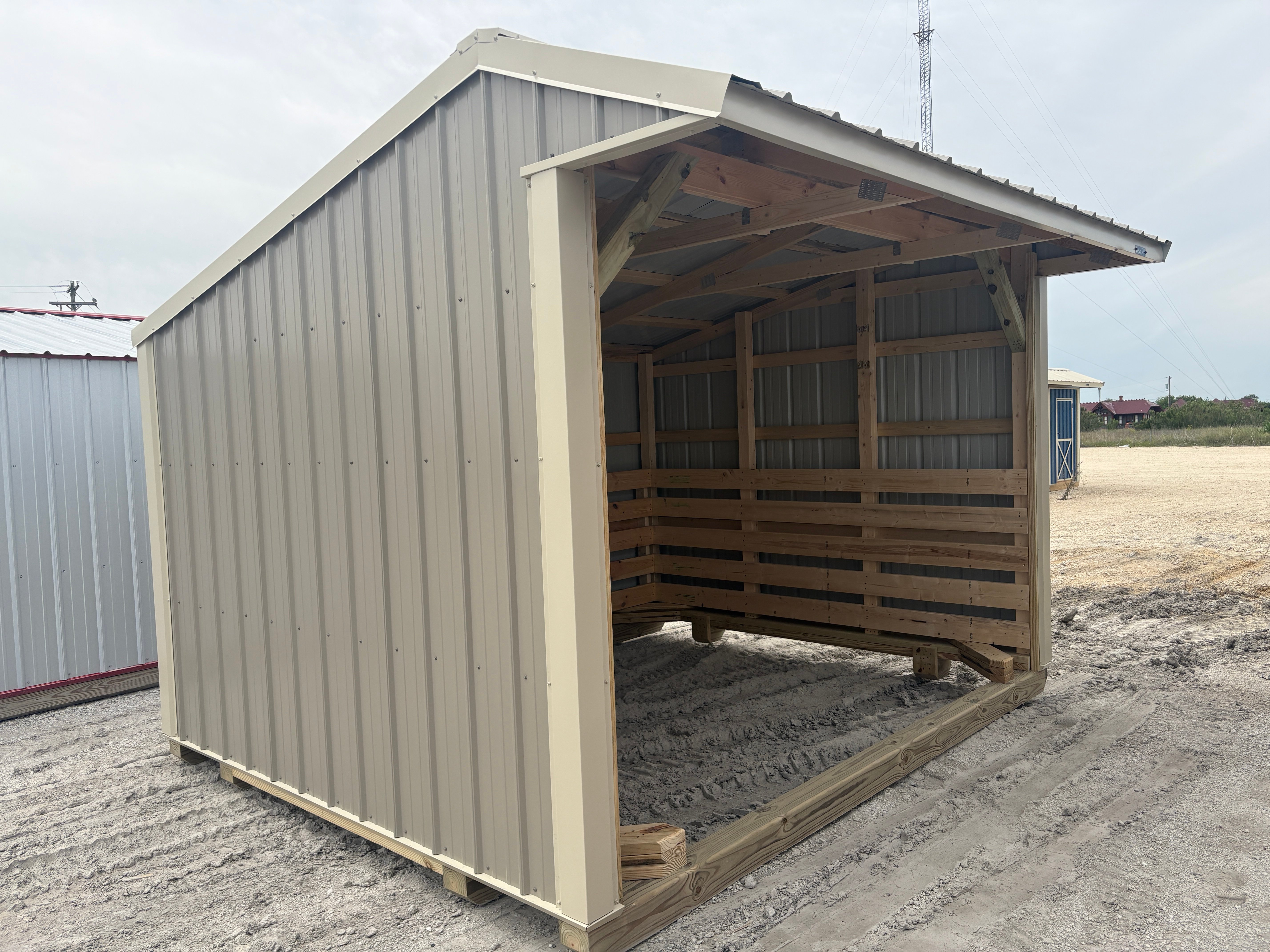 10x12 Metal Run-in Shed #8044