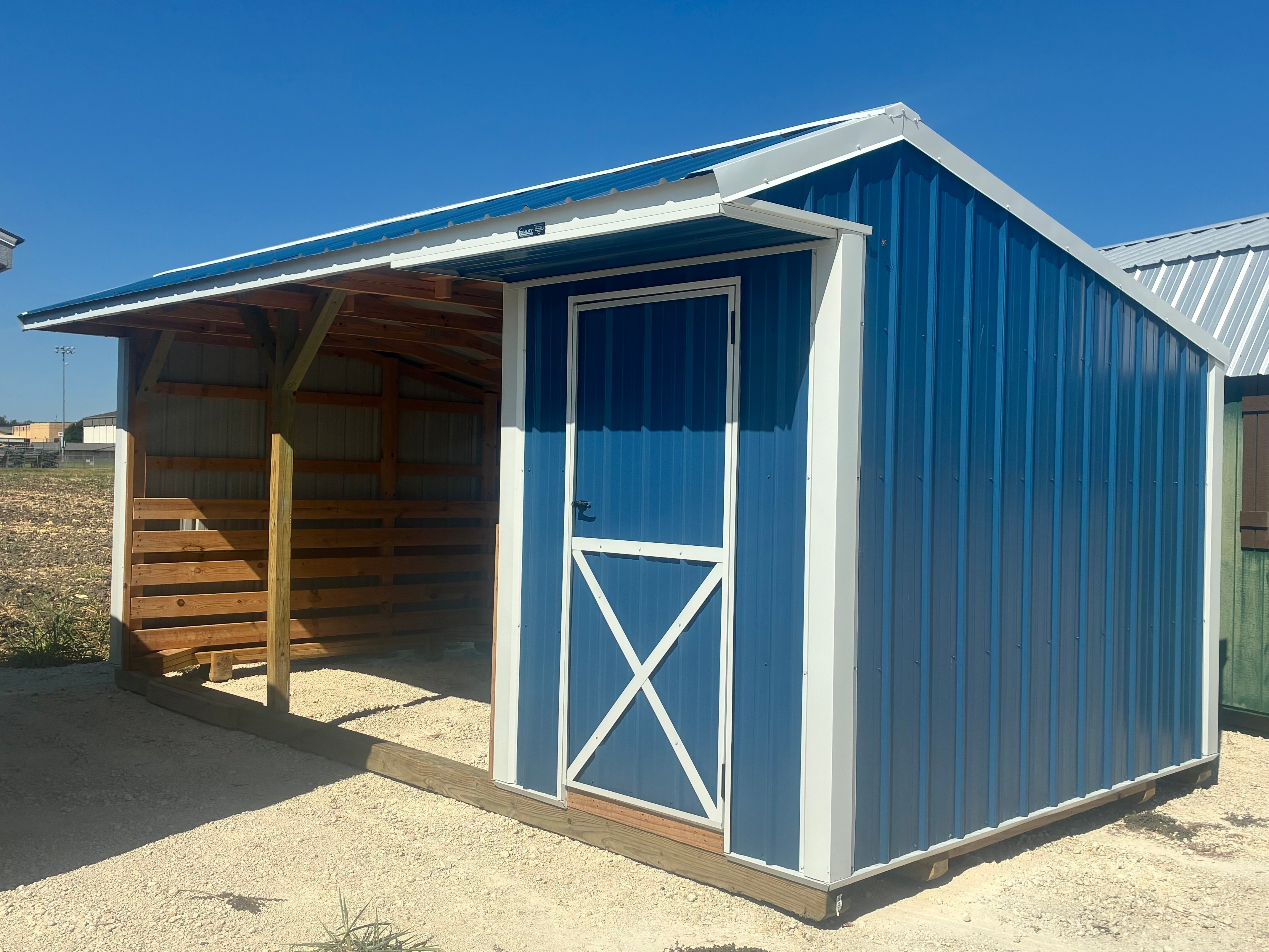 10x20 Metal Run-in Shed w/ Tack #7737