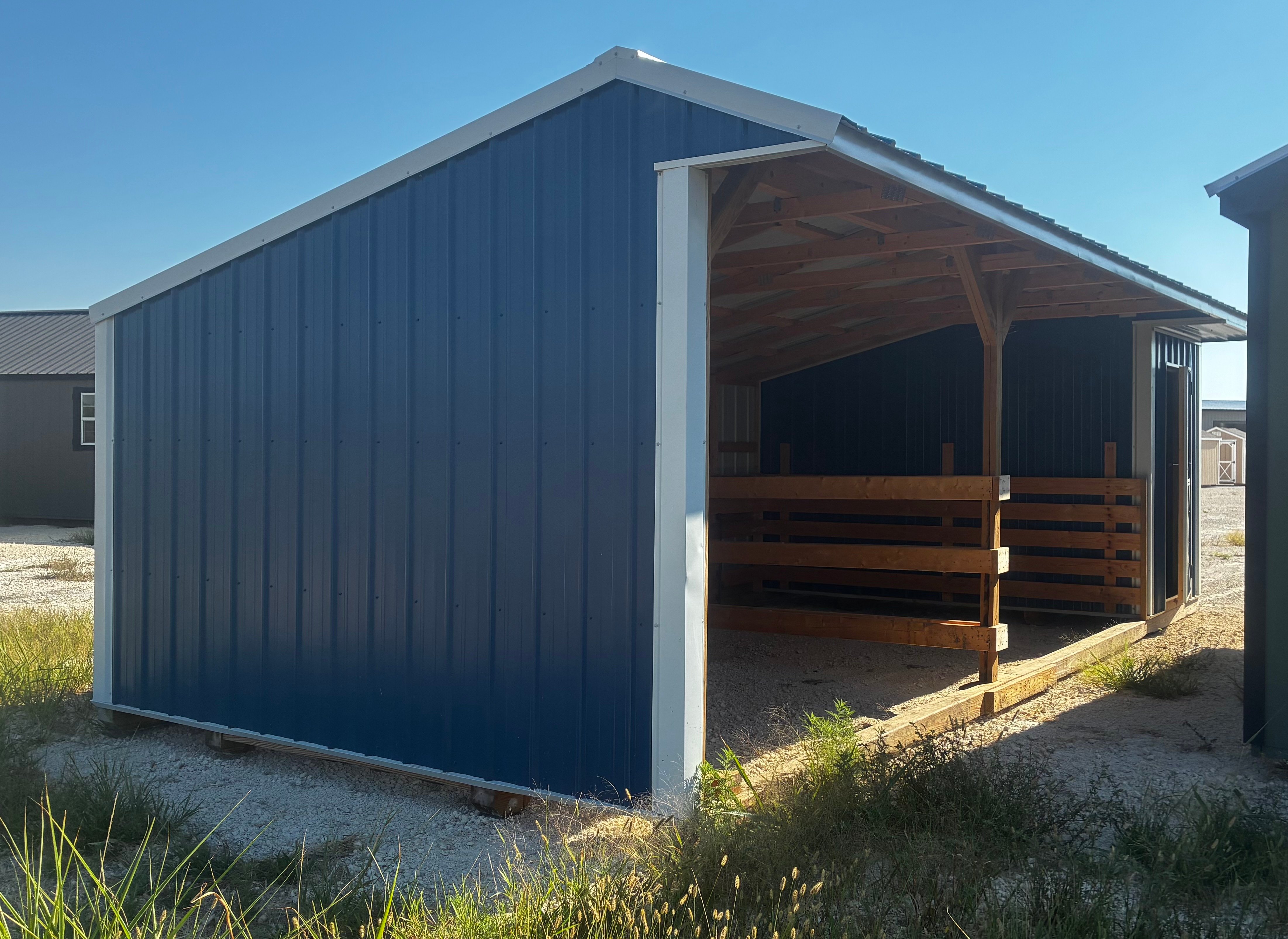 12x28 Metal Run-In Shed w/ Tack #7614