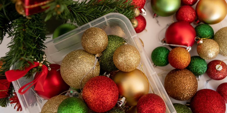 holiday item storage organization