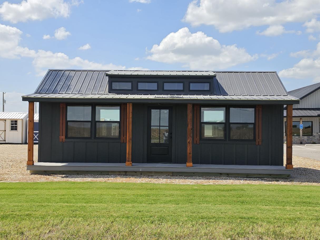 12x28 Dormer Cabin plus 4' Porch #7774