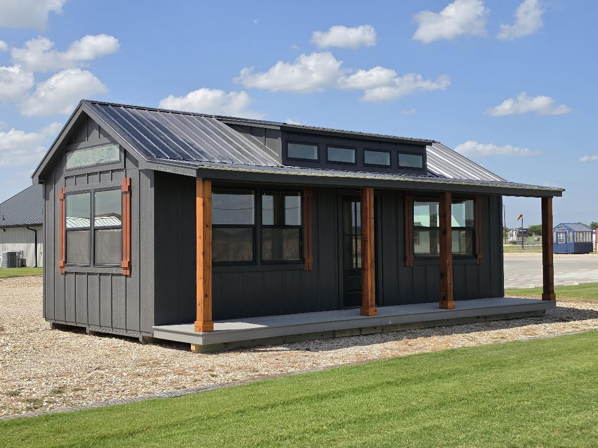 12x28 Dormer Cabin plus 4' Porch #7774