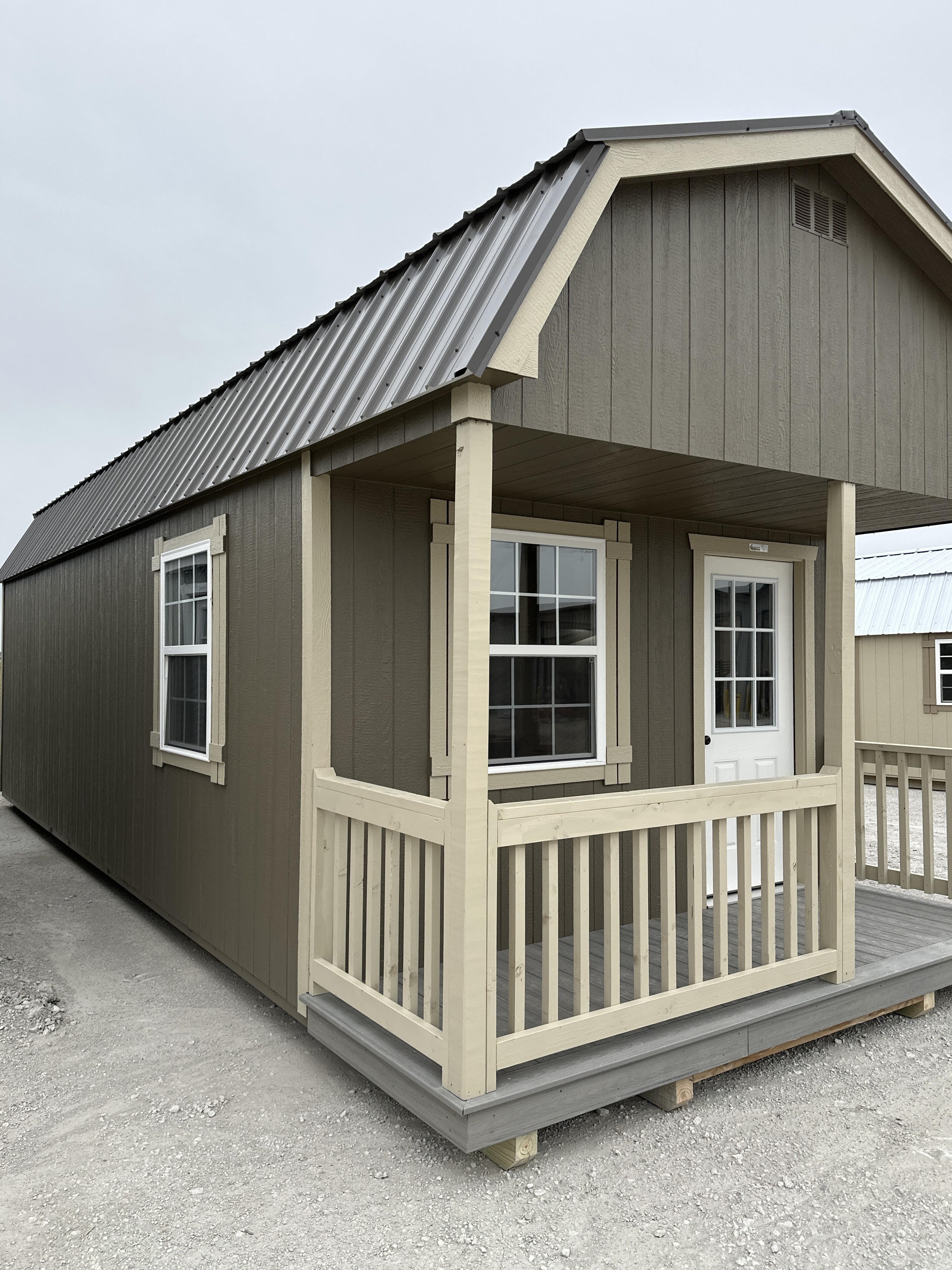 12x32 Lofted Cabin Shell with Porch #5066