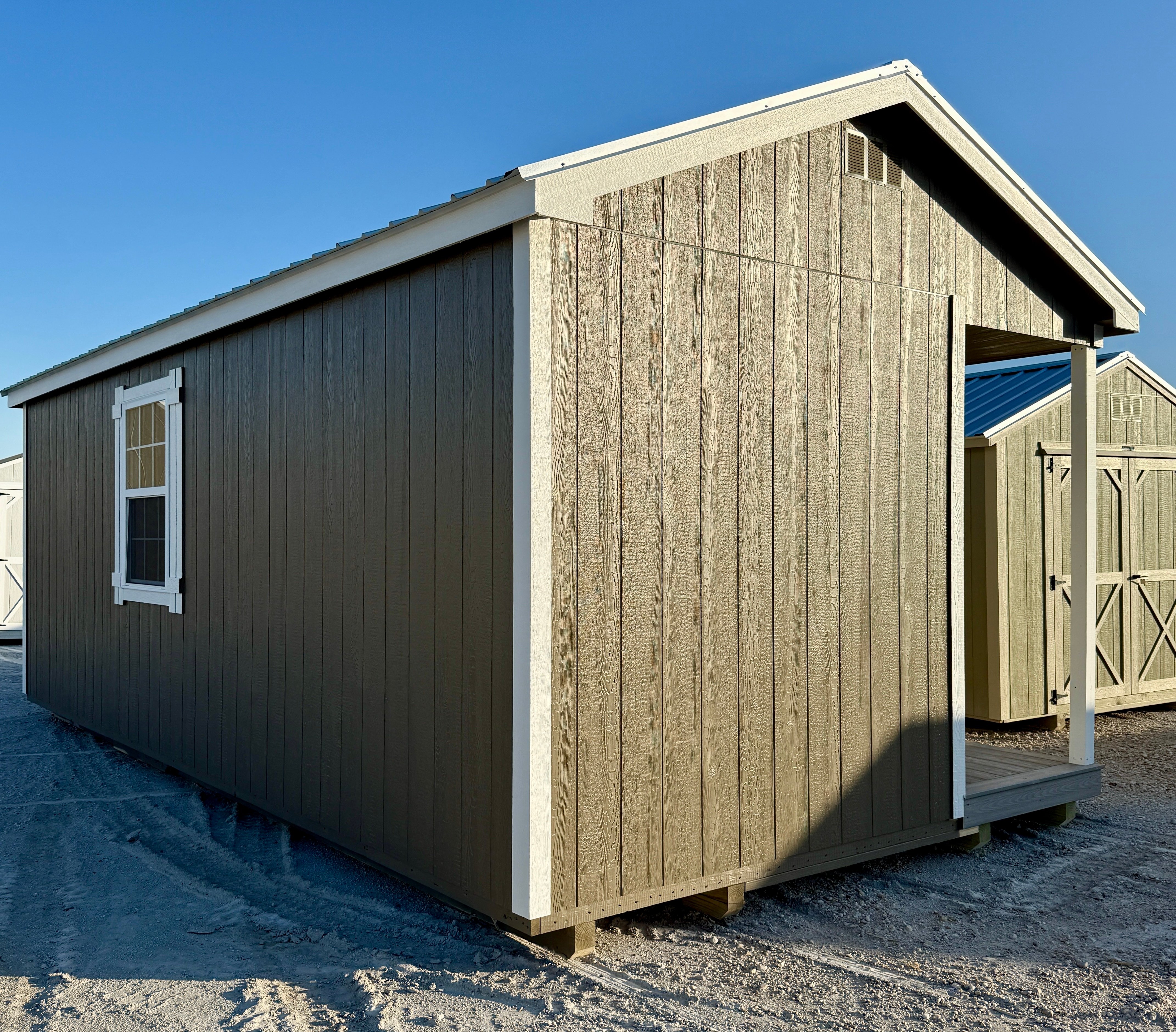 12x24 Gable Cabin with Corner Porch #6355