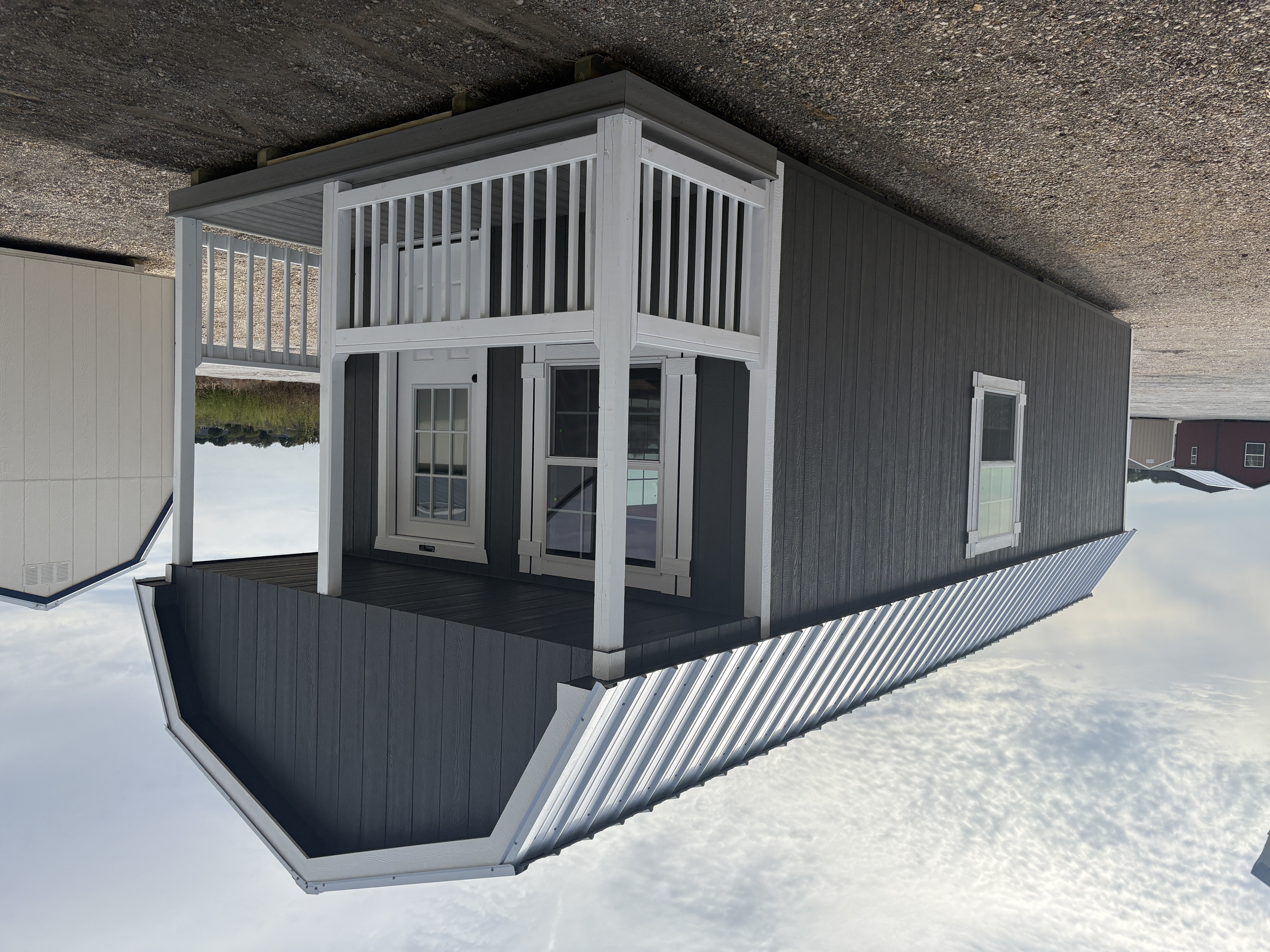 12x32 Lofted Cabin Shell with Porch #7097