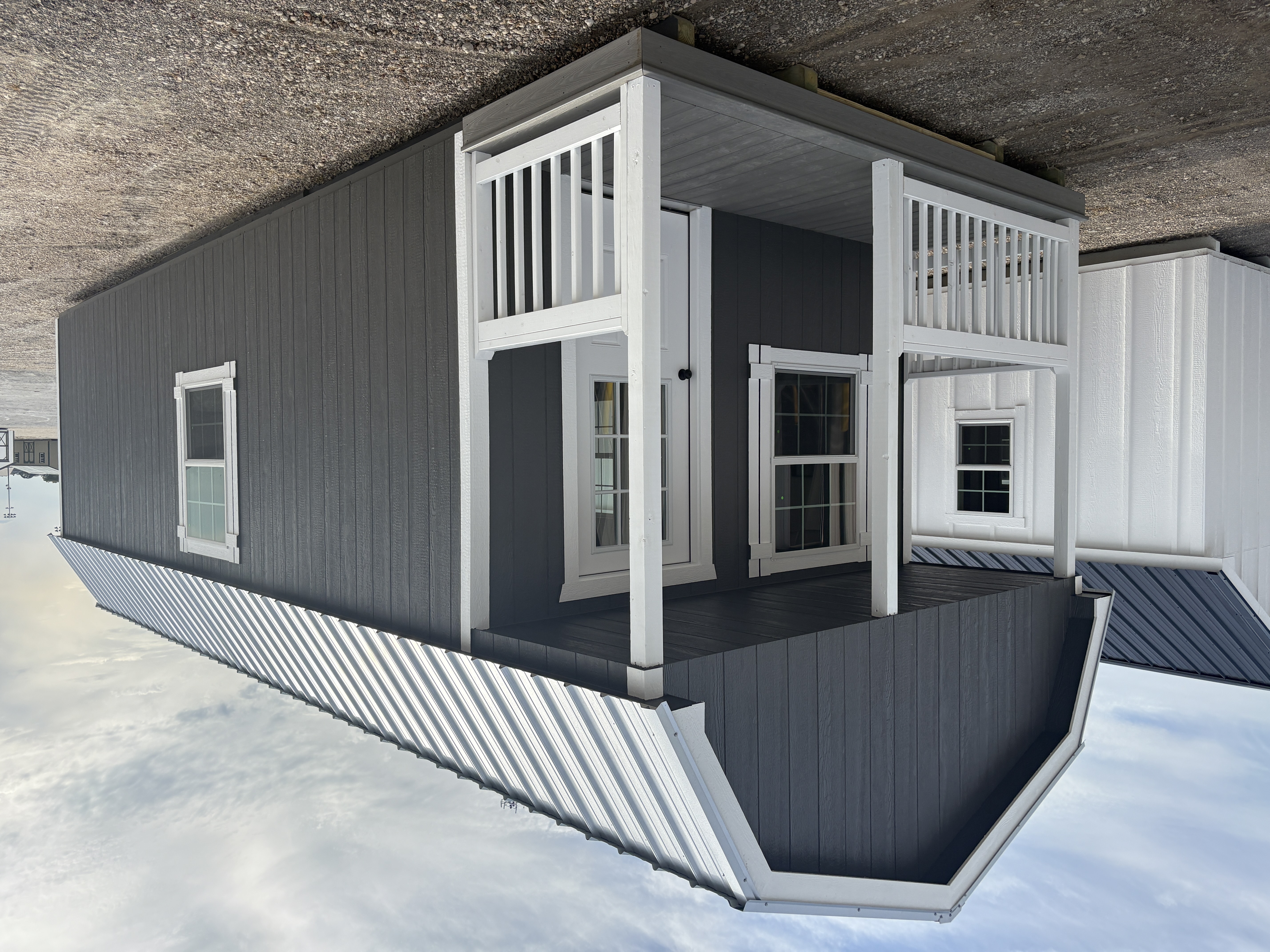 12x32 Lofted Cabin Shell with Porch #7097