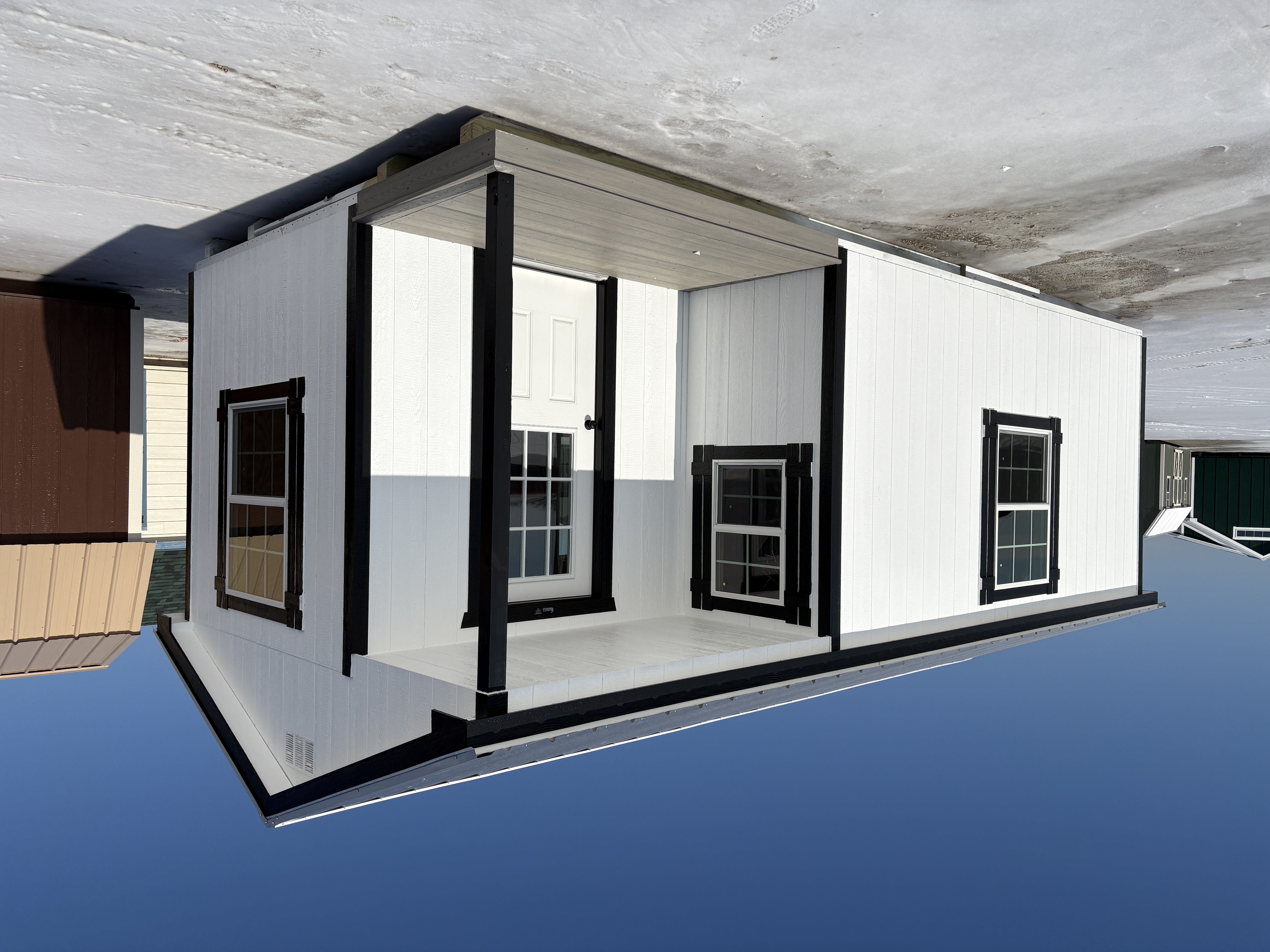 12x24 Gable Cabin with Corner Porch #7608