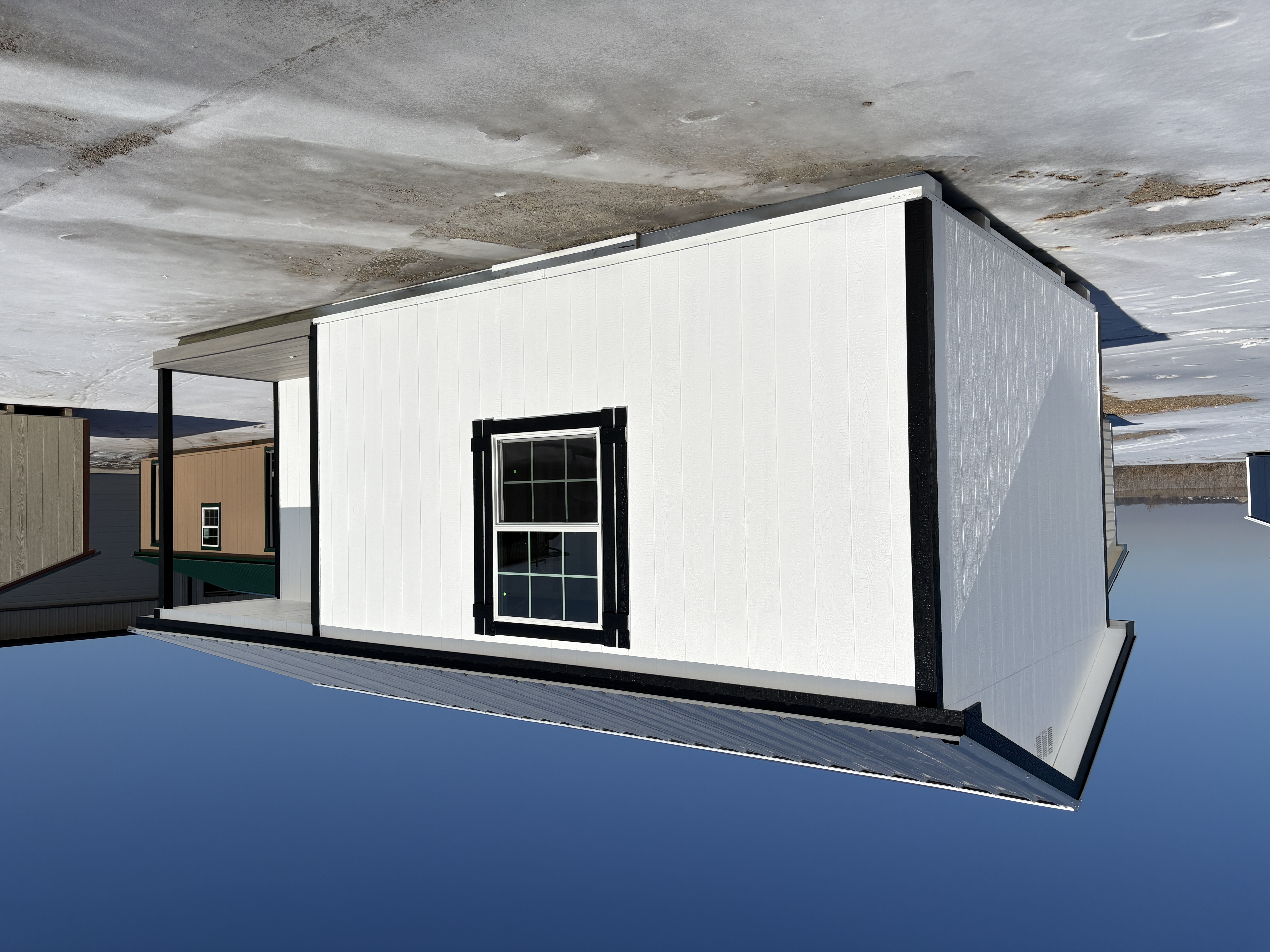 12x24 Gable Cabin with Corner Porch #7608