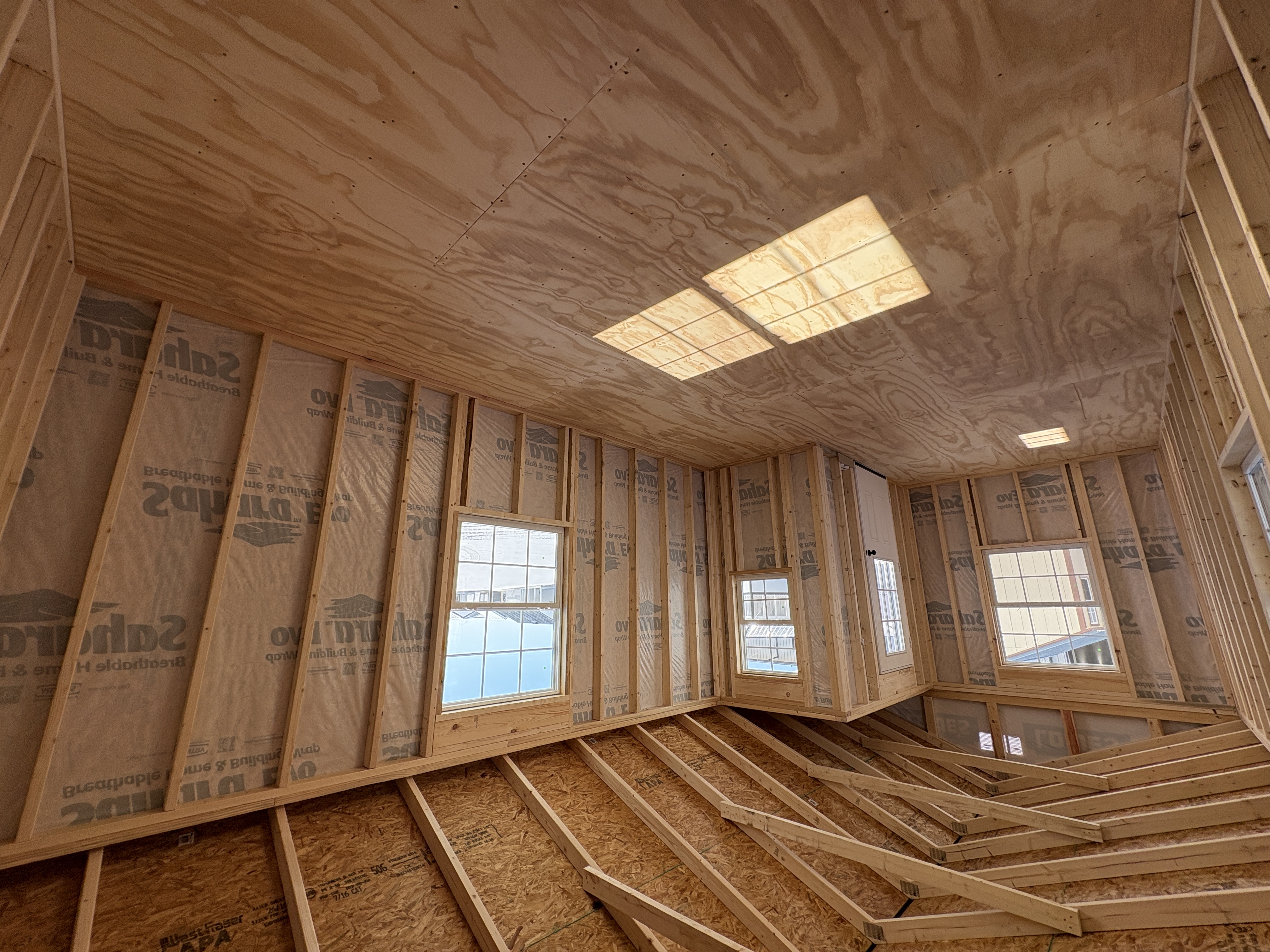 12x24 Gable Cabin with Corner Porch #7608