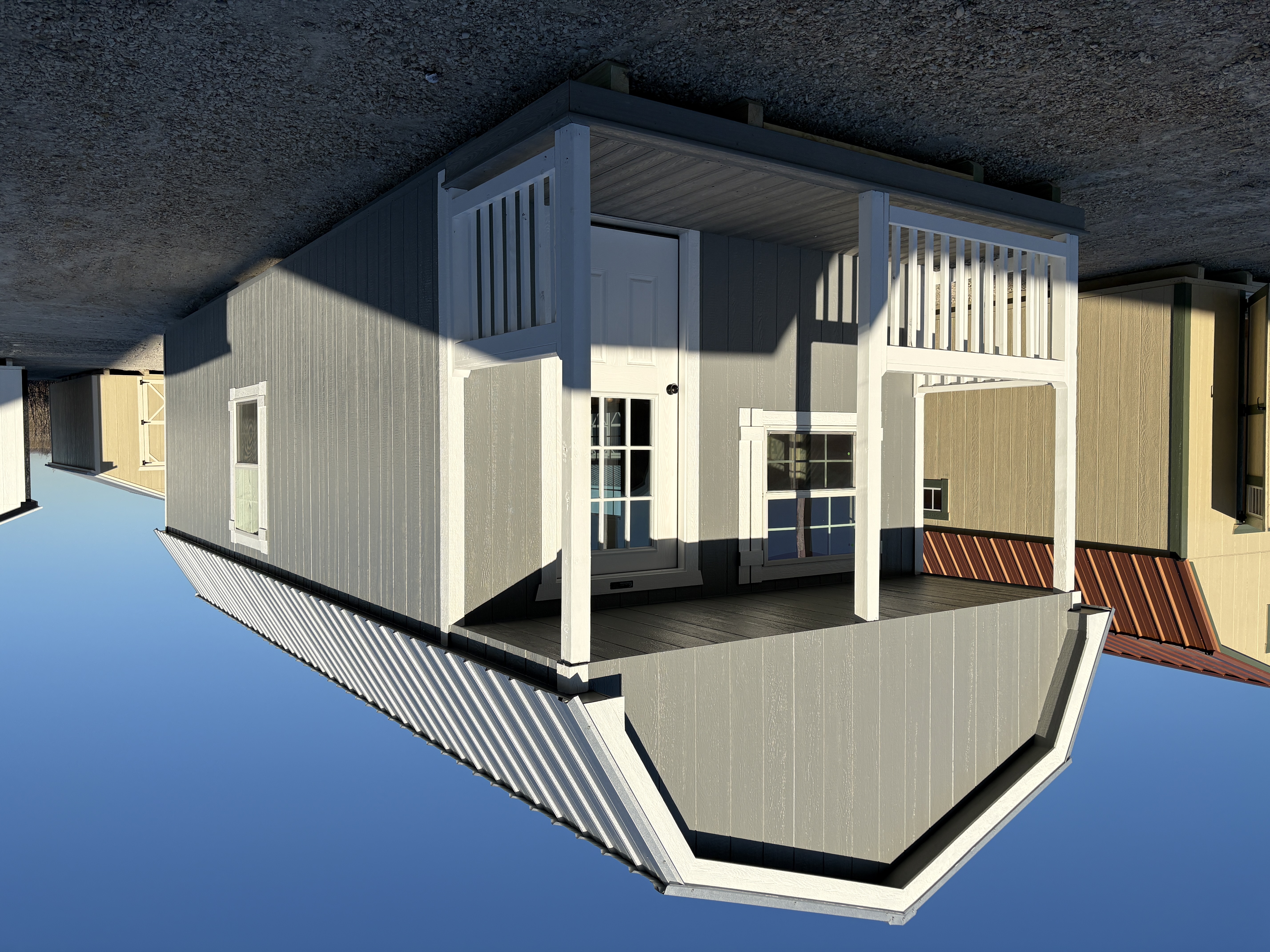 12x32 Lofted Cabin Shell with Porch #7609