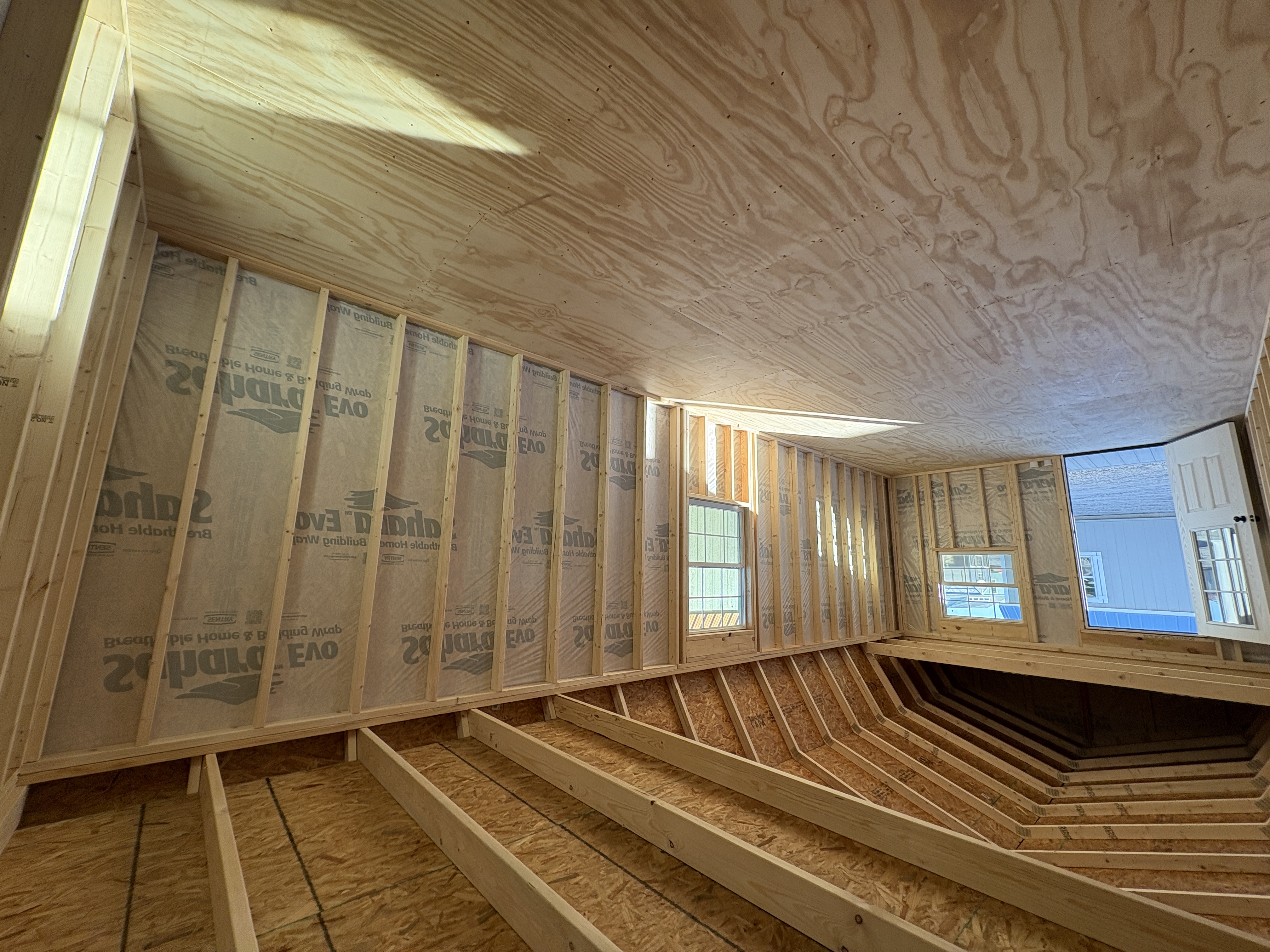 12x32 Lofted Cabin Shell with Porch #7609