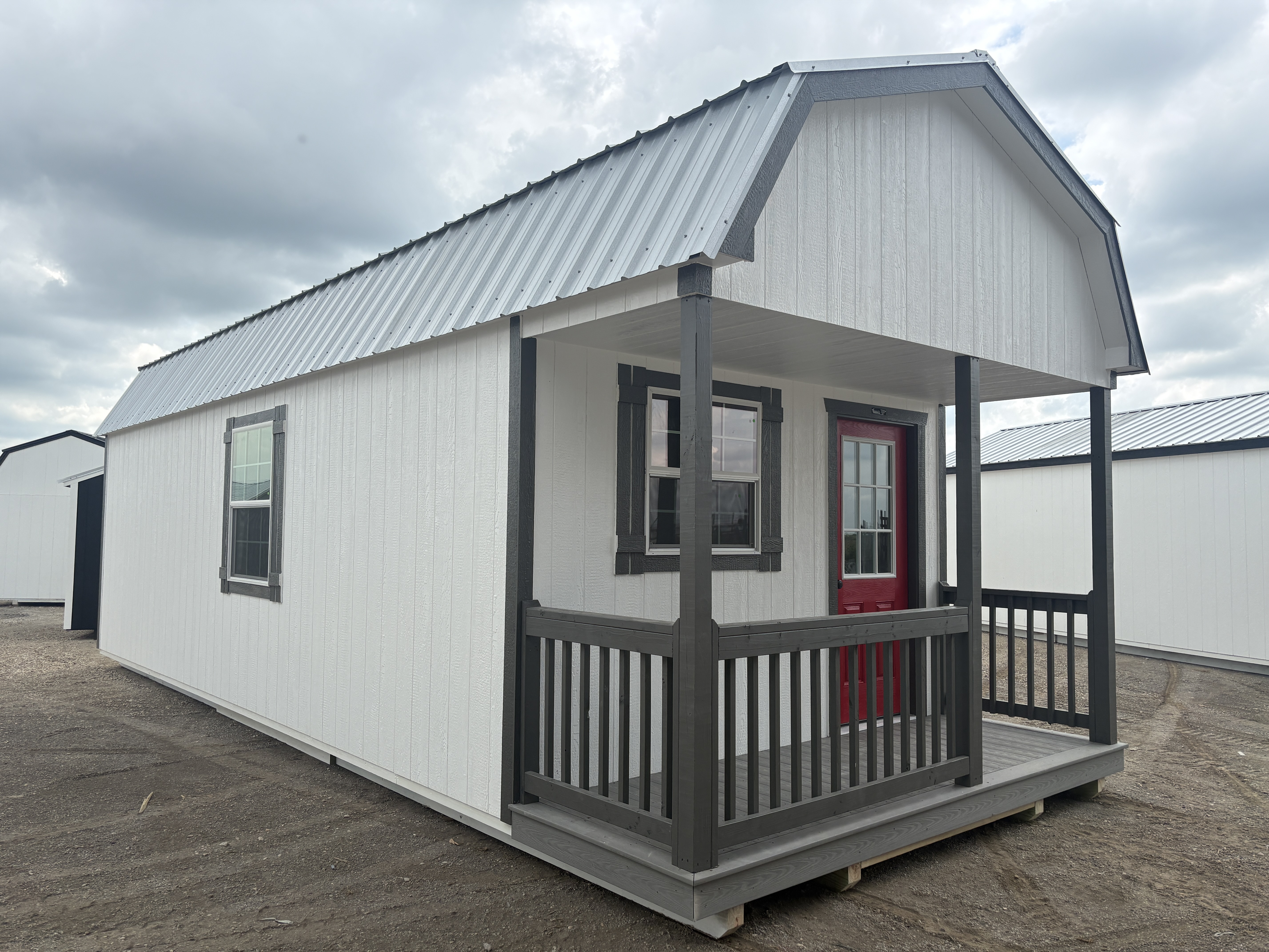 12x32 Lofted Cabin Shell with Porch #8127