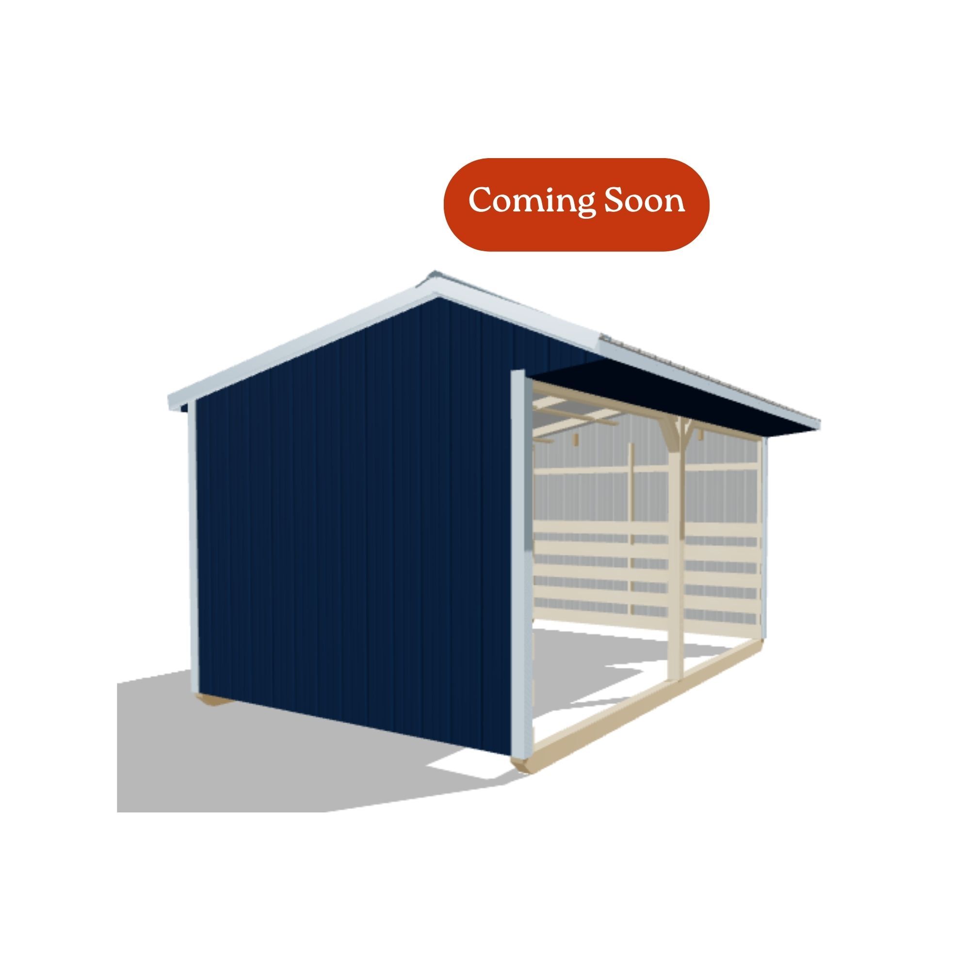 10x16 Metal Run-in Shed #8330