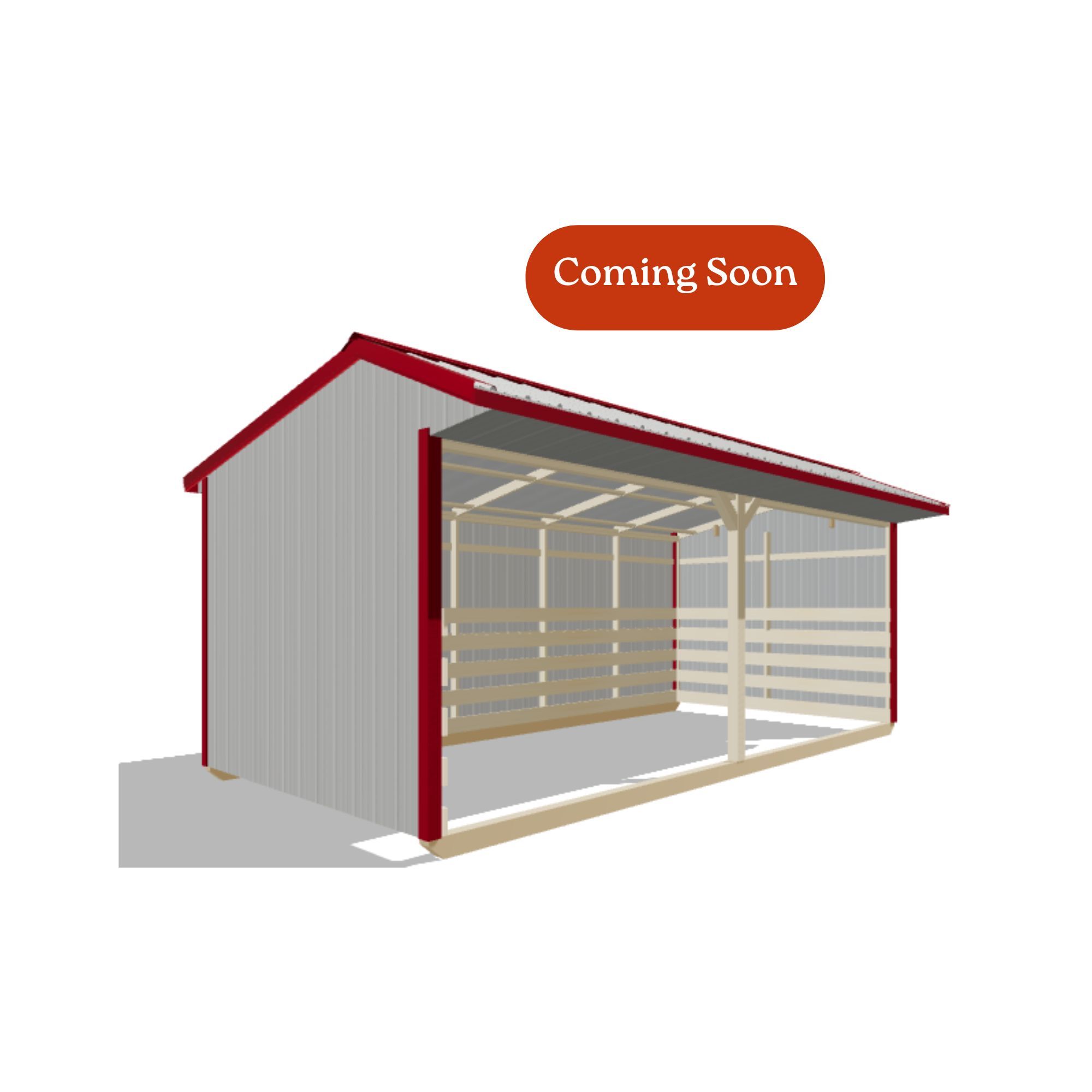 10x20 Metal Run-in Shed #8382