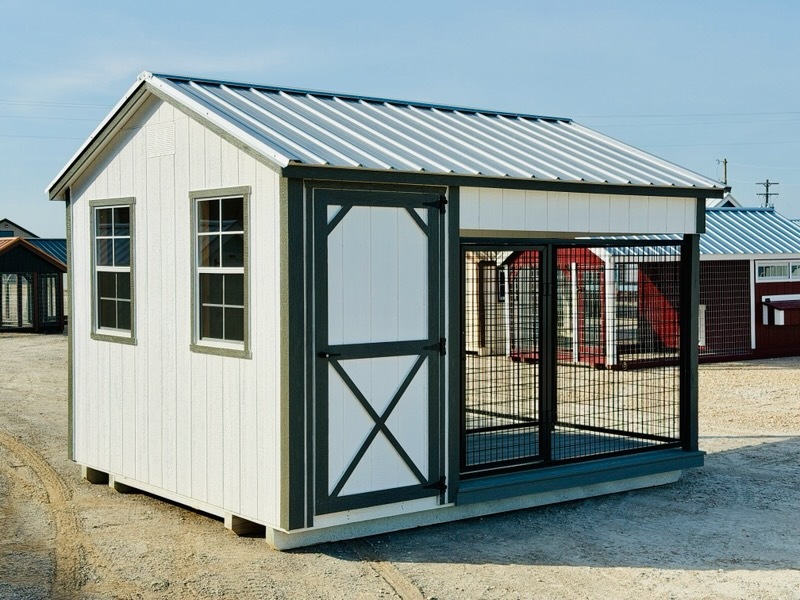 10x12 Double Dog Kennel #8335