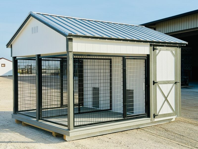 10x12 Double Dog Kennel #8335