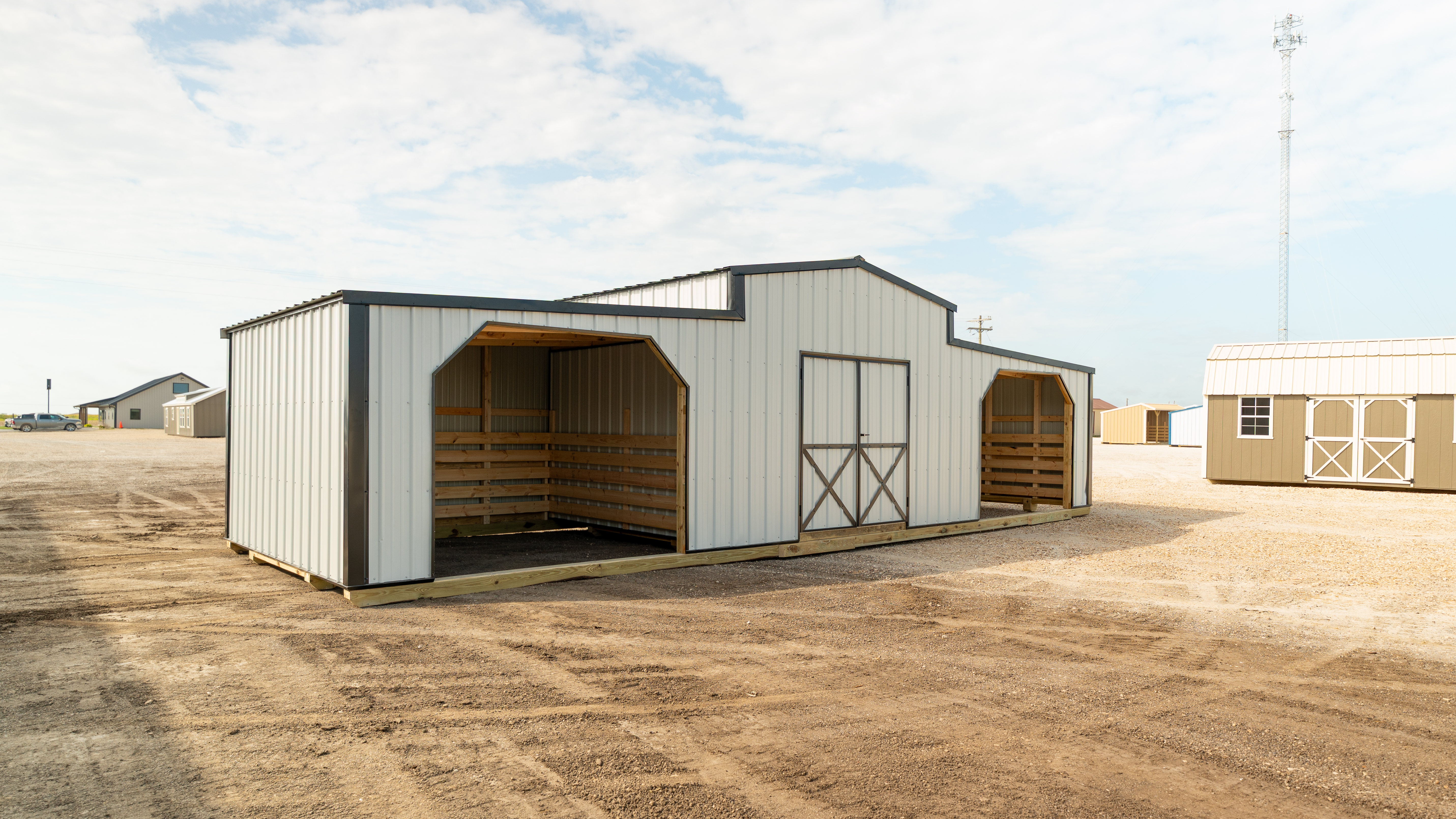 12x36 Longhorn Run-in Shed w/Tack Room #6848