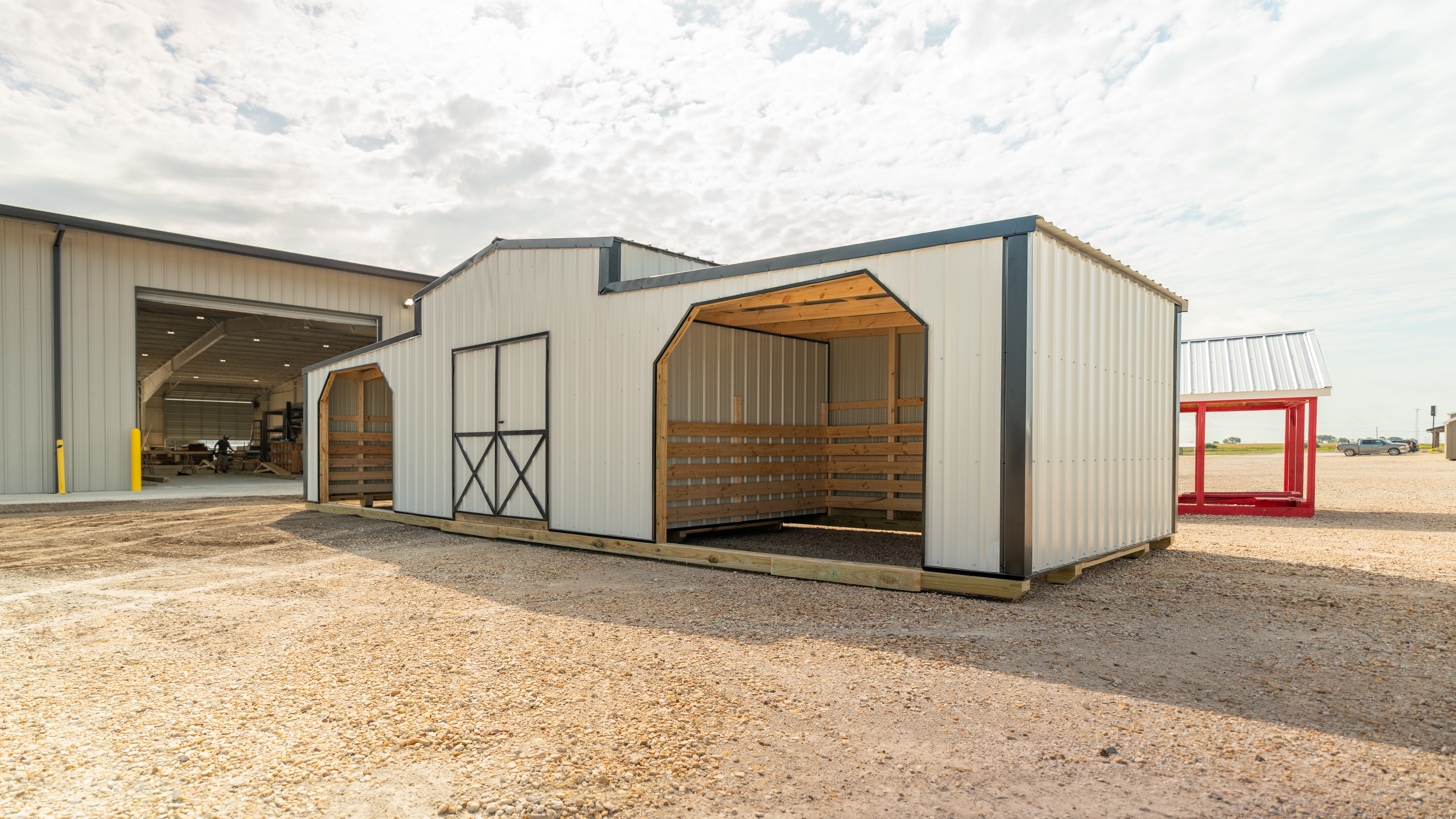 12x36 Longhorn Run-in Shed w/Tack Room #6848