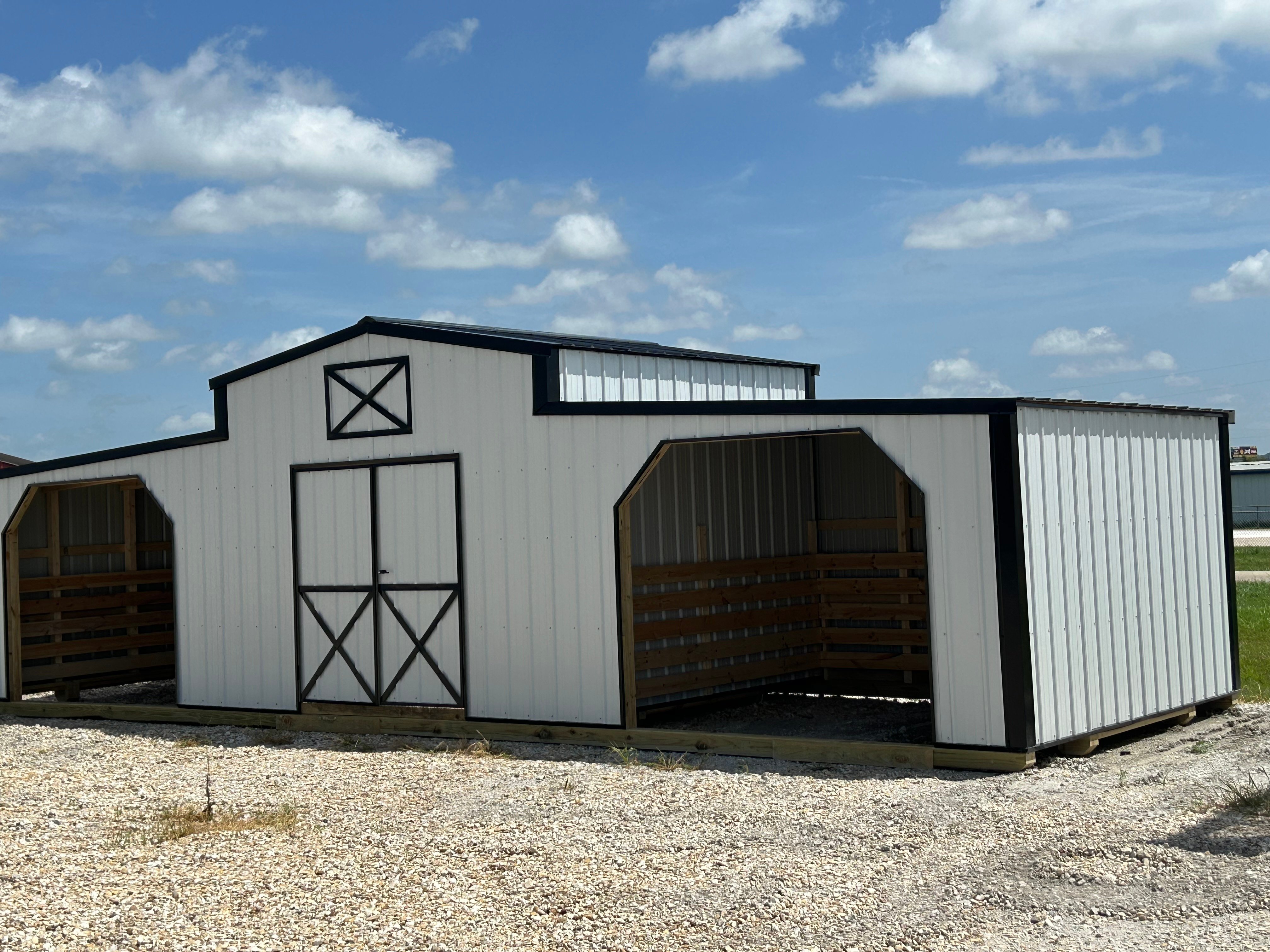 12x36 Longhorn Run-in Shed w/Tack Room #6848