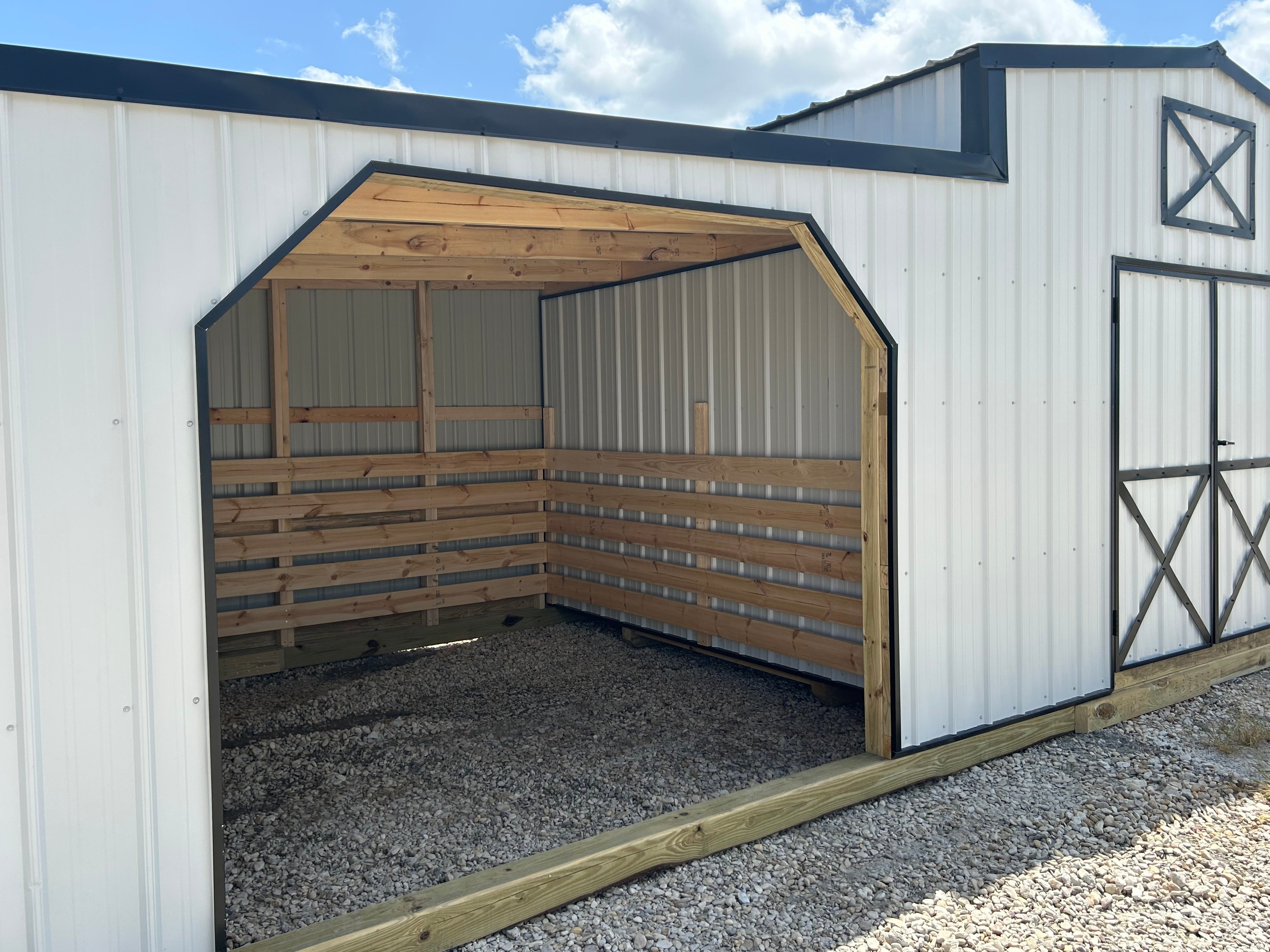 12x36 Longhorn Run-in Shed w/Tack Room #6848