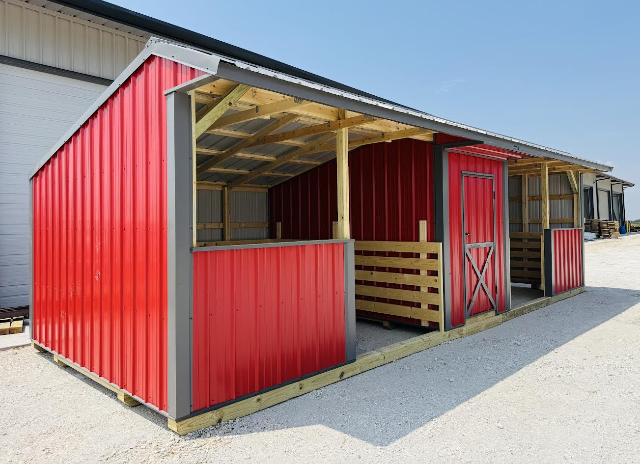 12x30 Run-in Shed with Tack Room #6972