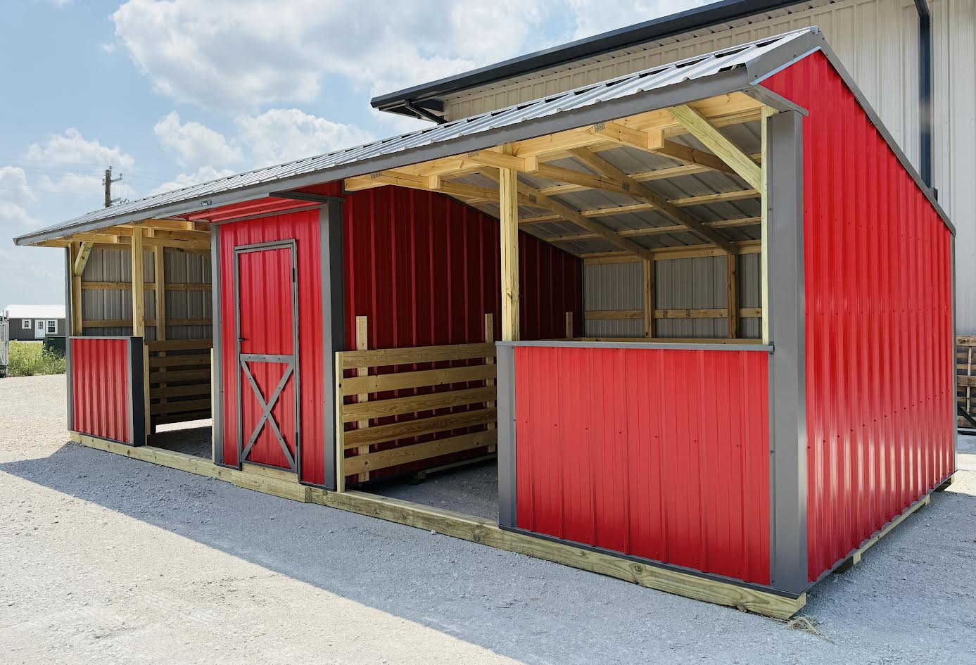 12x30 Run-in Shed with Tack Room #6972